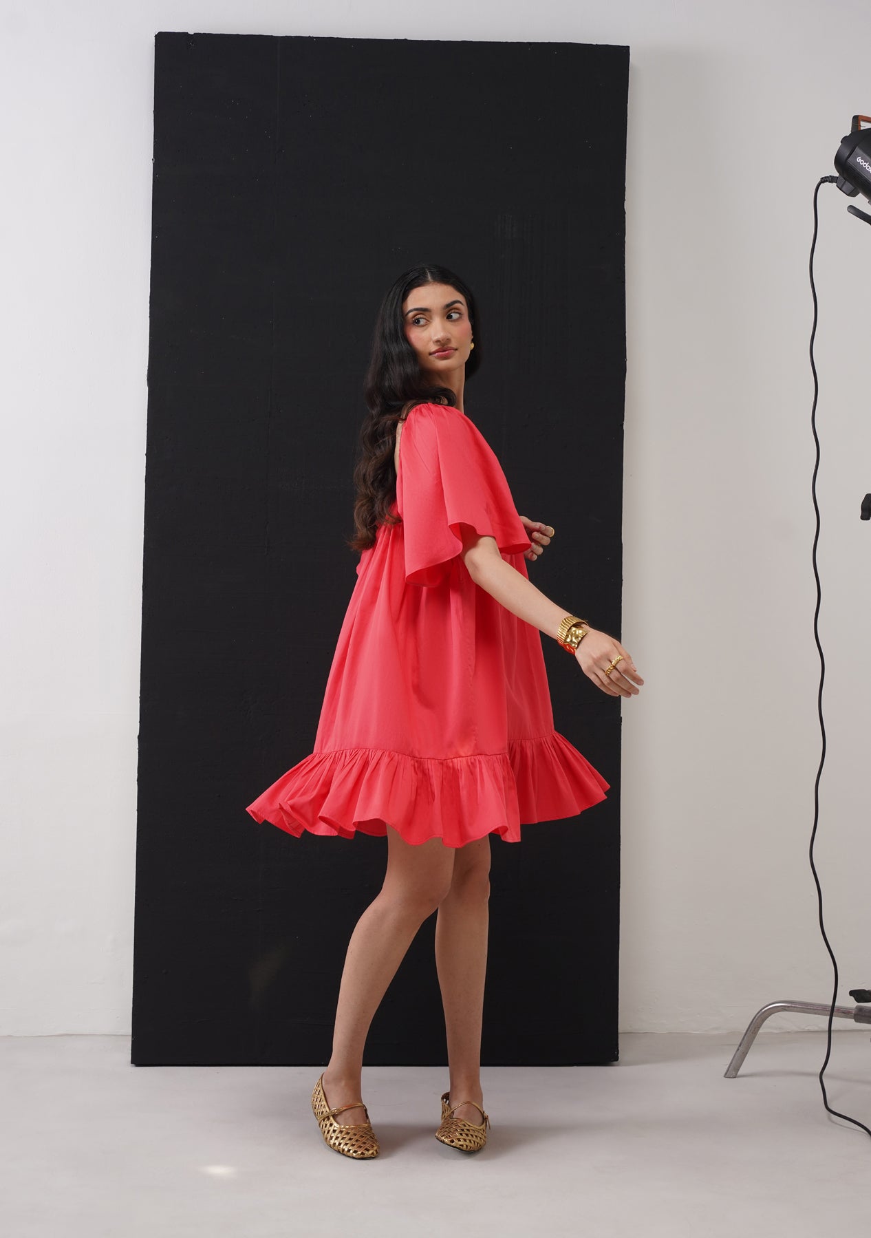 Sia Mini Dress (Vermillion)