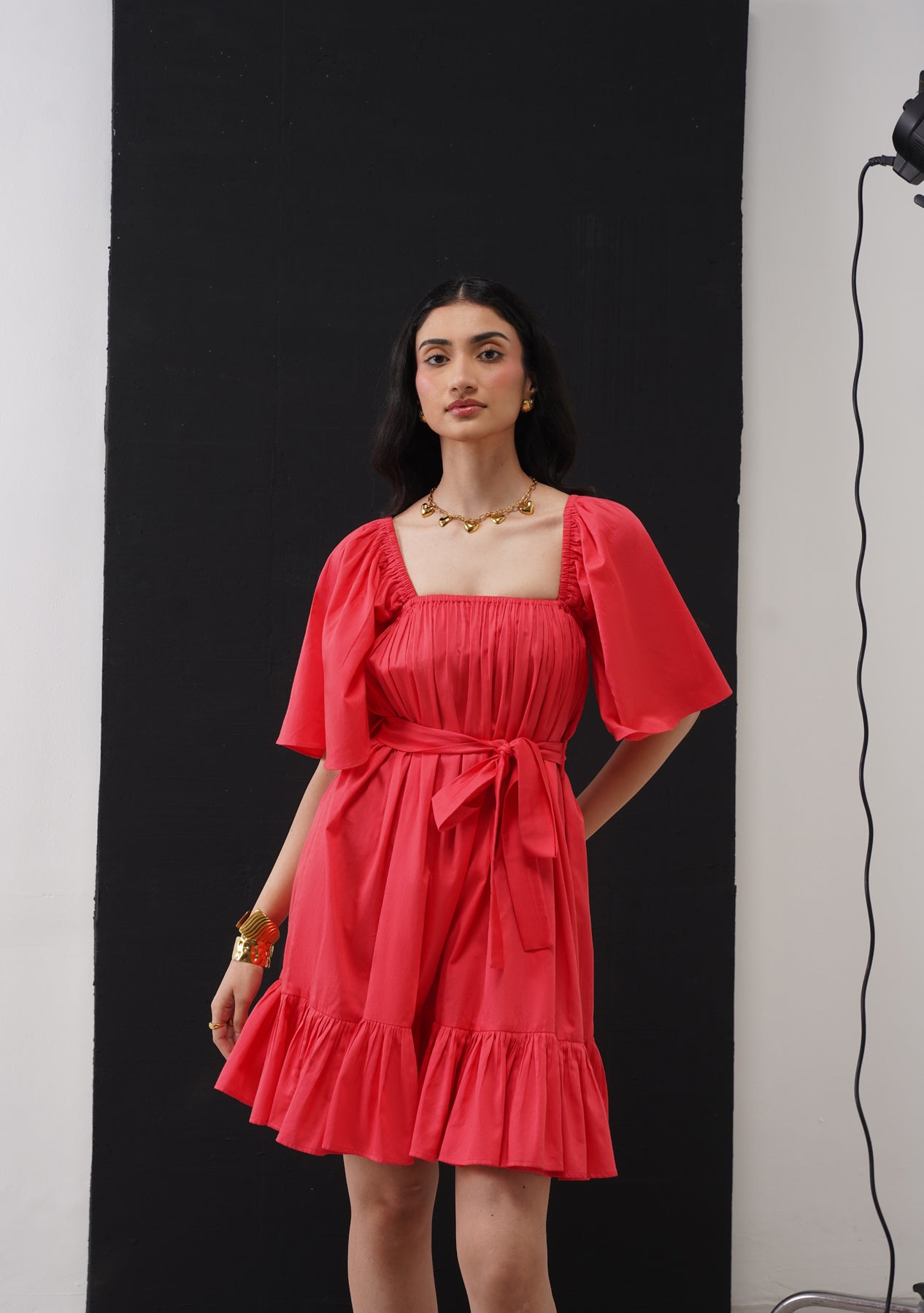 Sia Mini Dress (Vermillion)