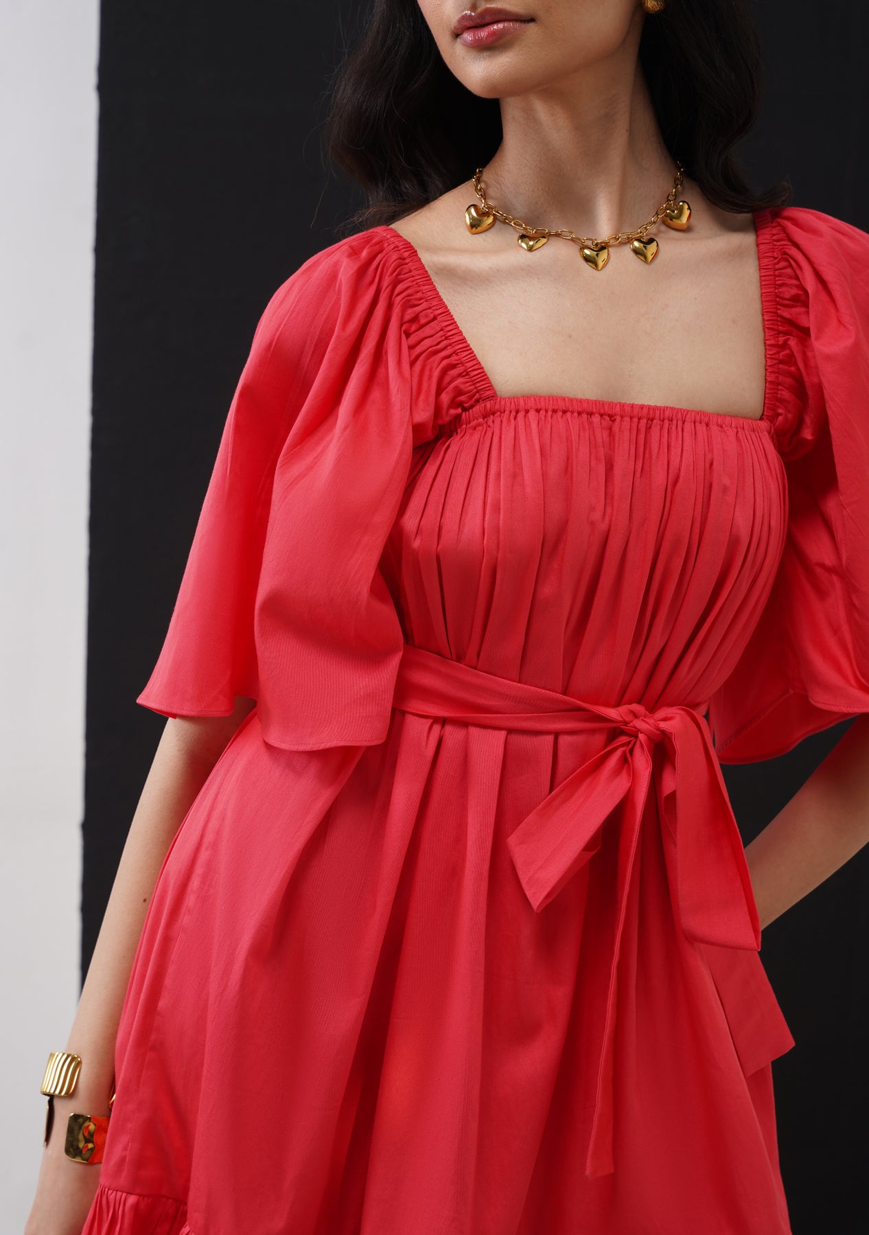 Sia Mini Dress (Vermillion)