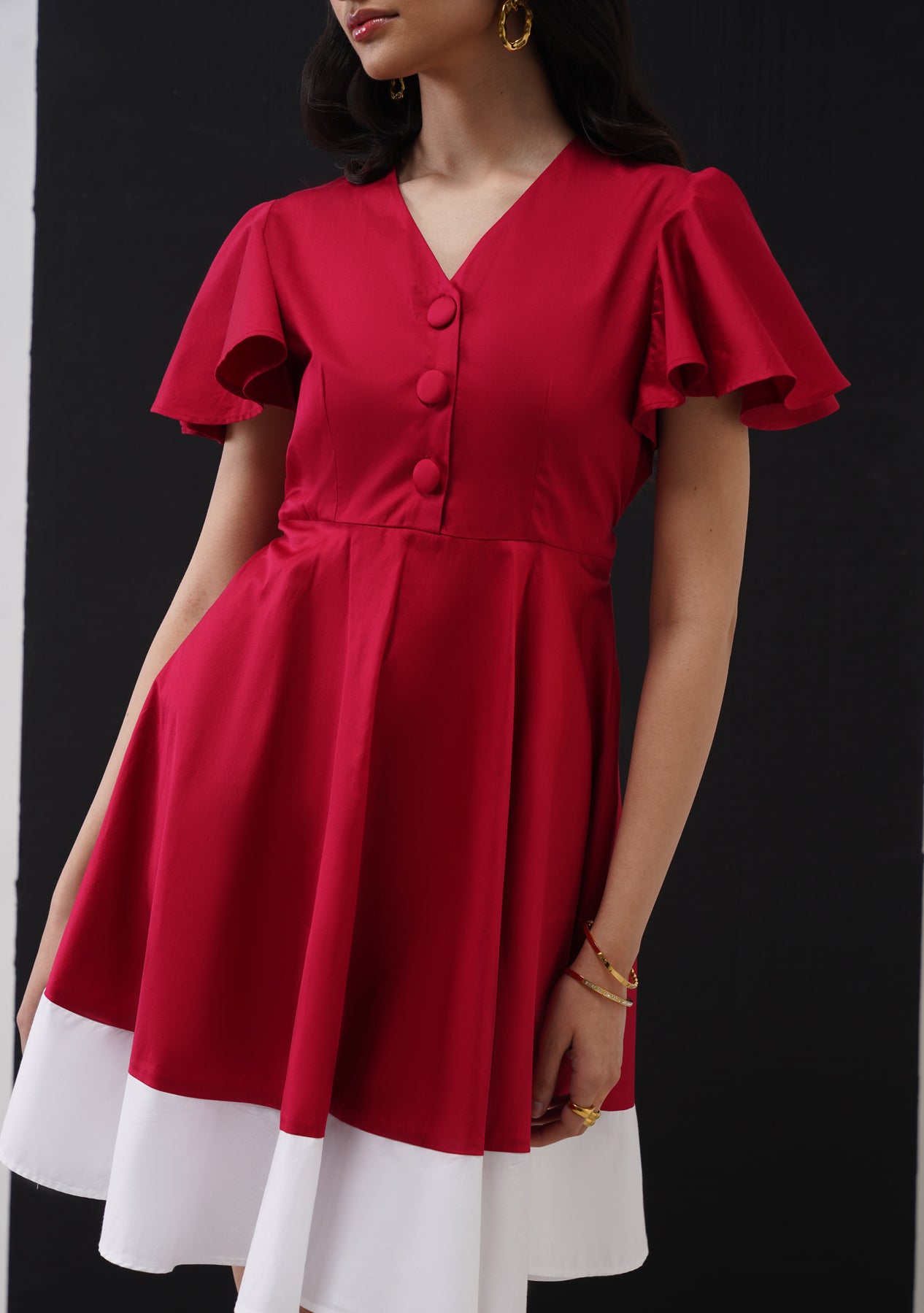 Selena Mini Dress (Cherry Red)