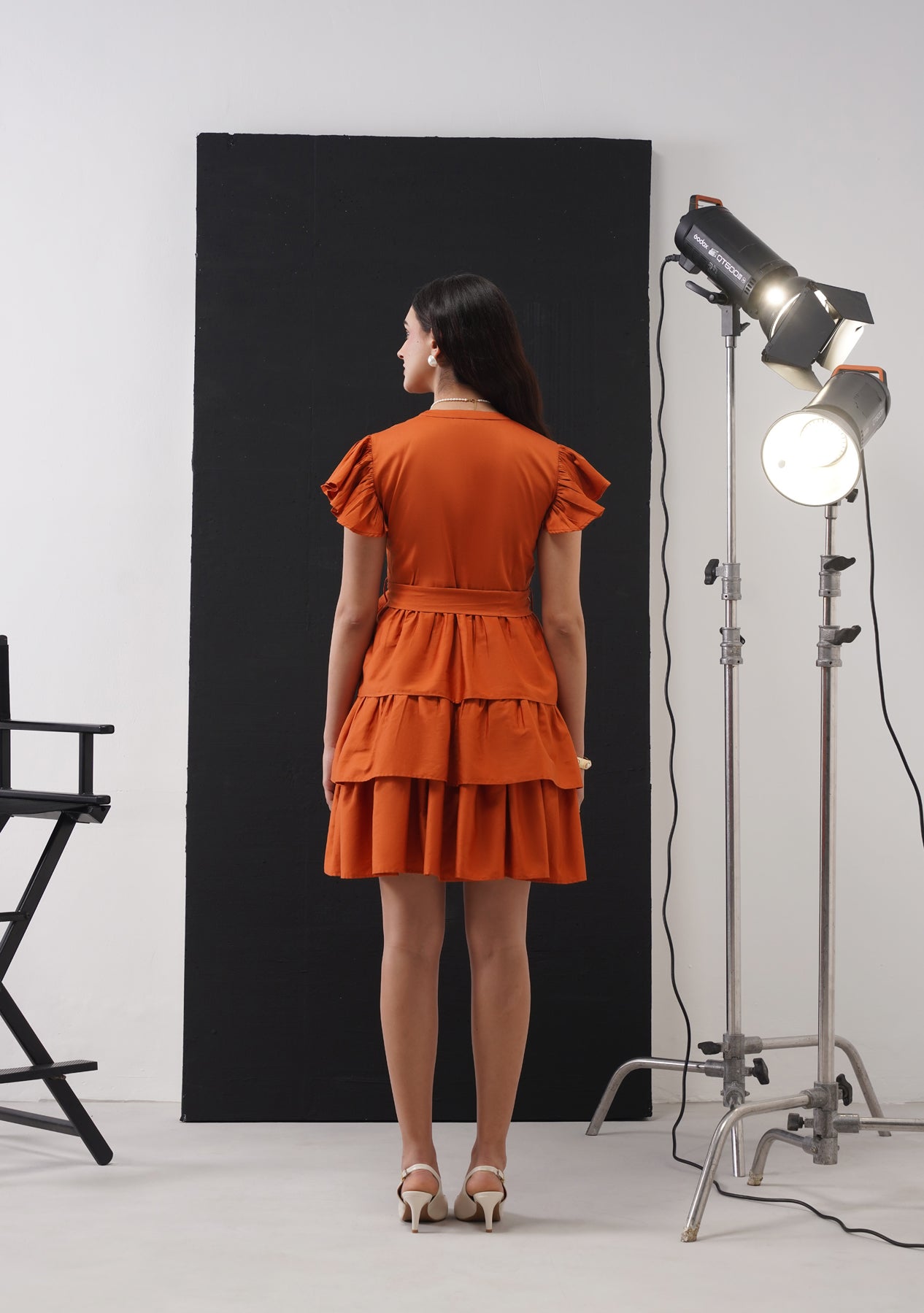 Juliet Mini Dress (Rust)