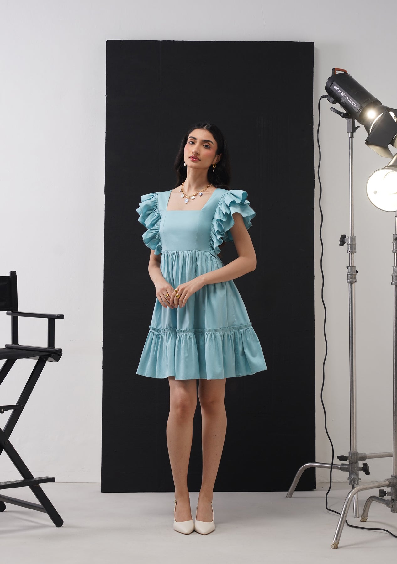 cyan mini dress Ariana Mini Dress (Soft Cyan)