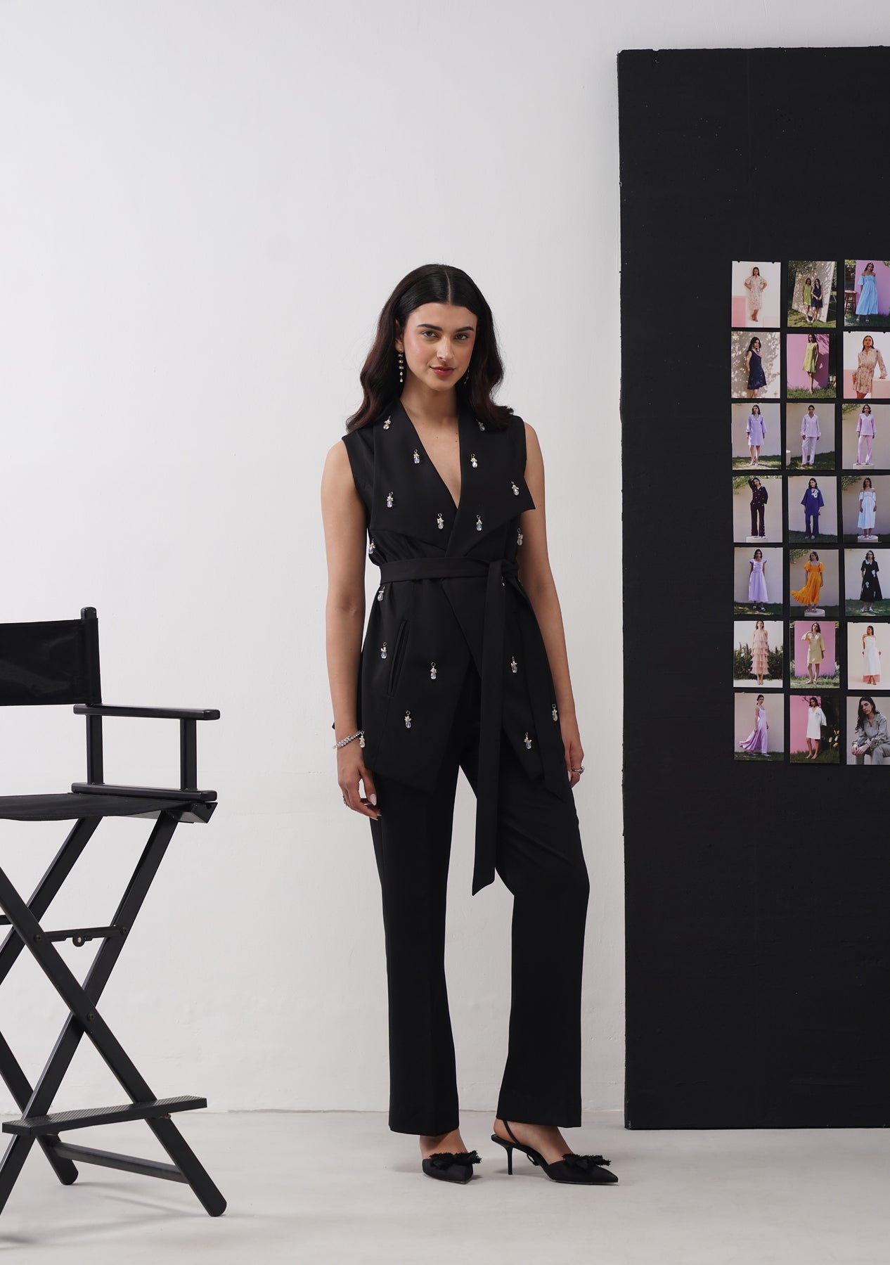 Crystal Drop Co-ord Set (Black)