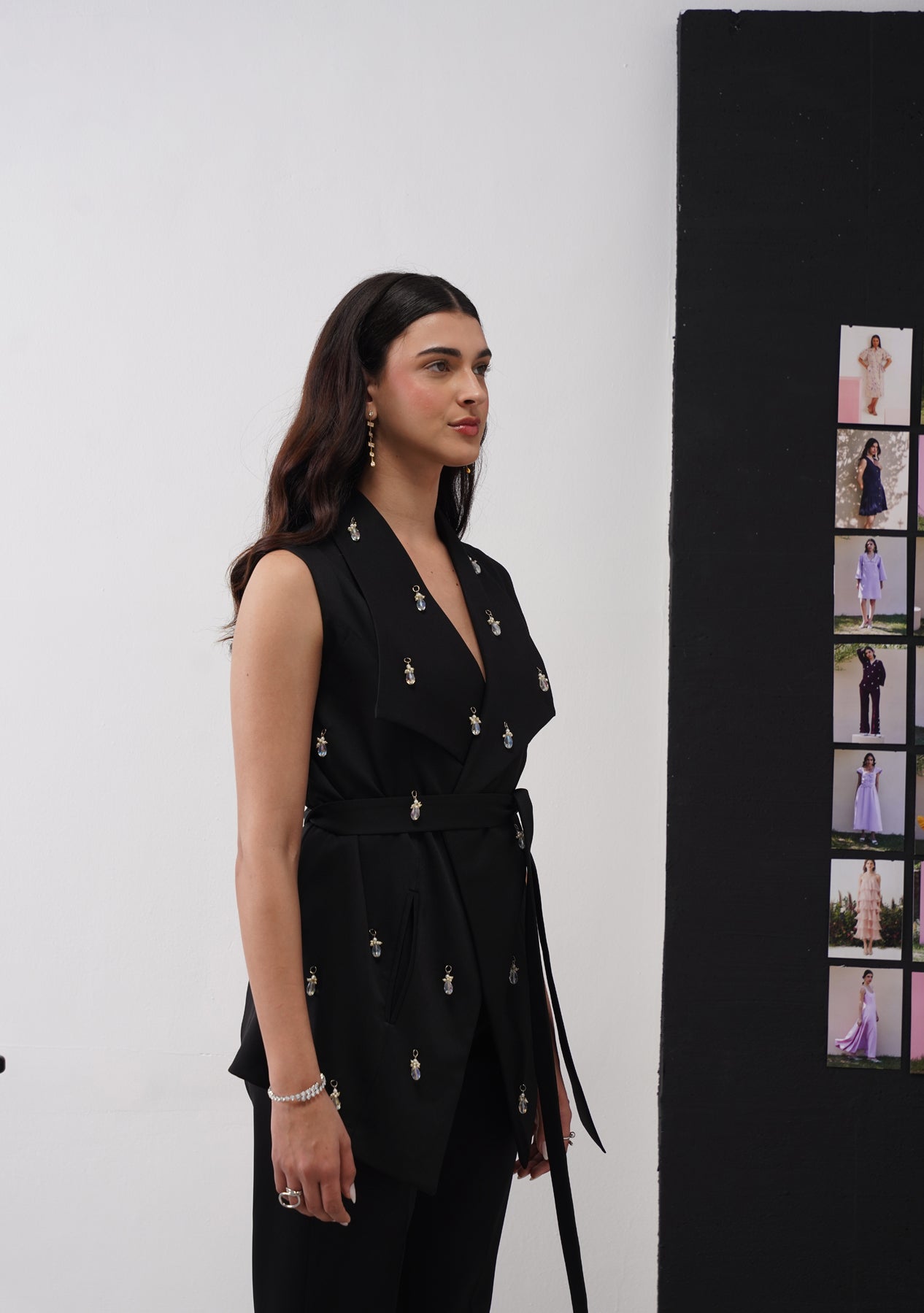 Crystal Drop Co-ord Set (Black)