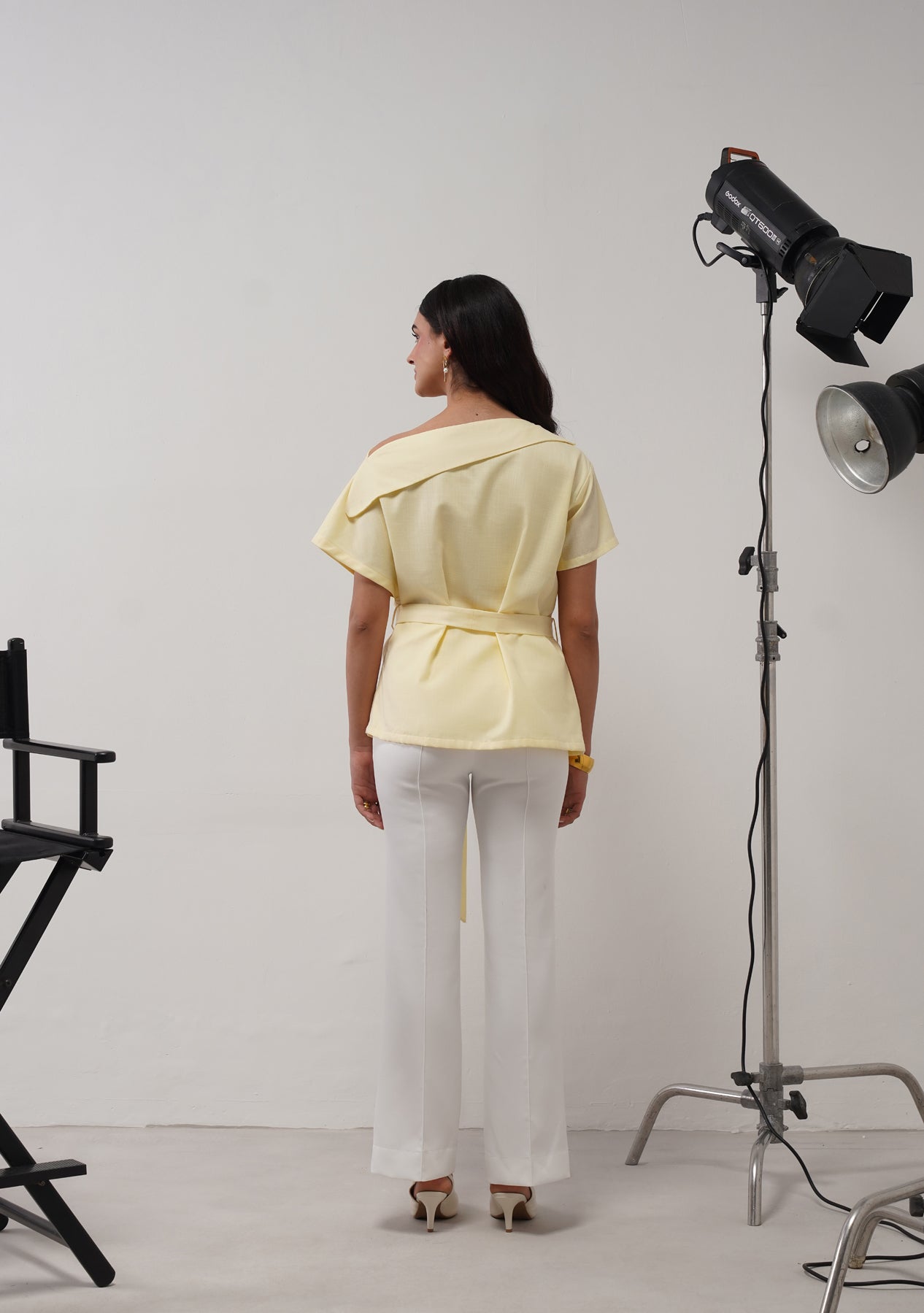 Limone Top with Detachable belt (Butter Yellow)