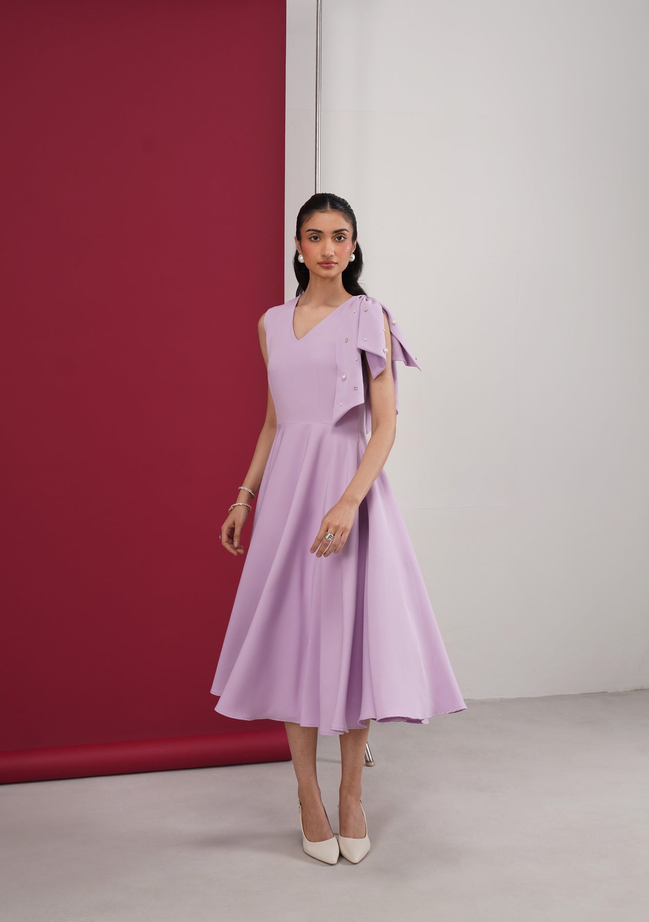 Cara Midi Dress (Lilac)