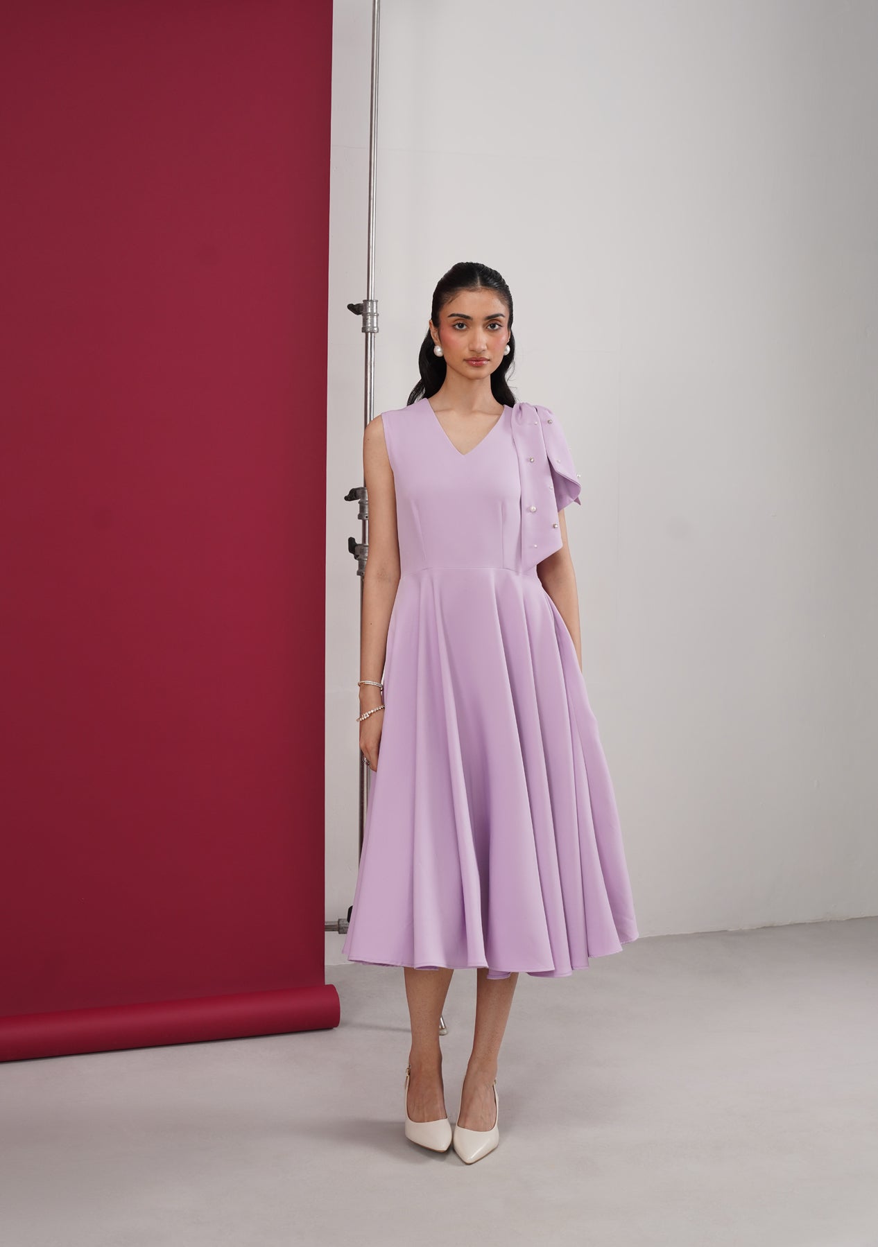 Cara Midi Dress (Lilac)