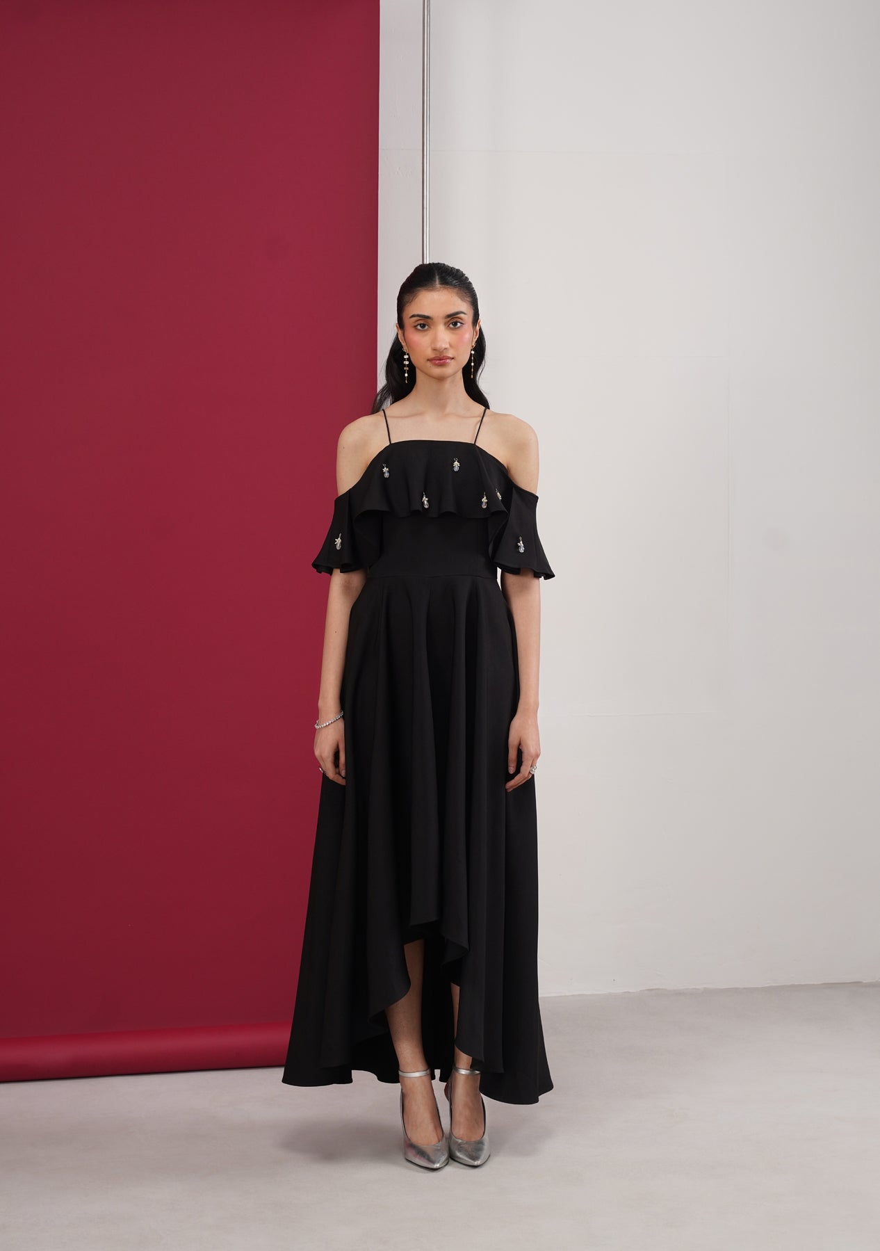 Alaia High Low Dress (Black)