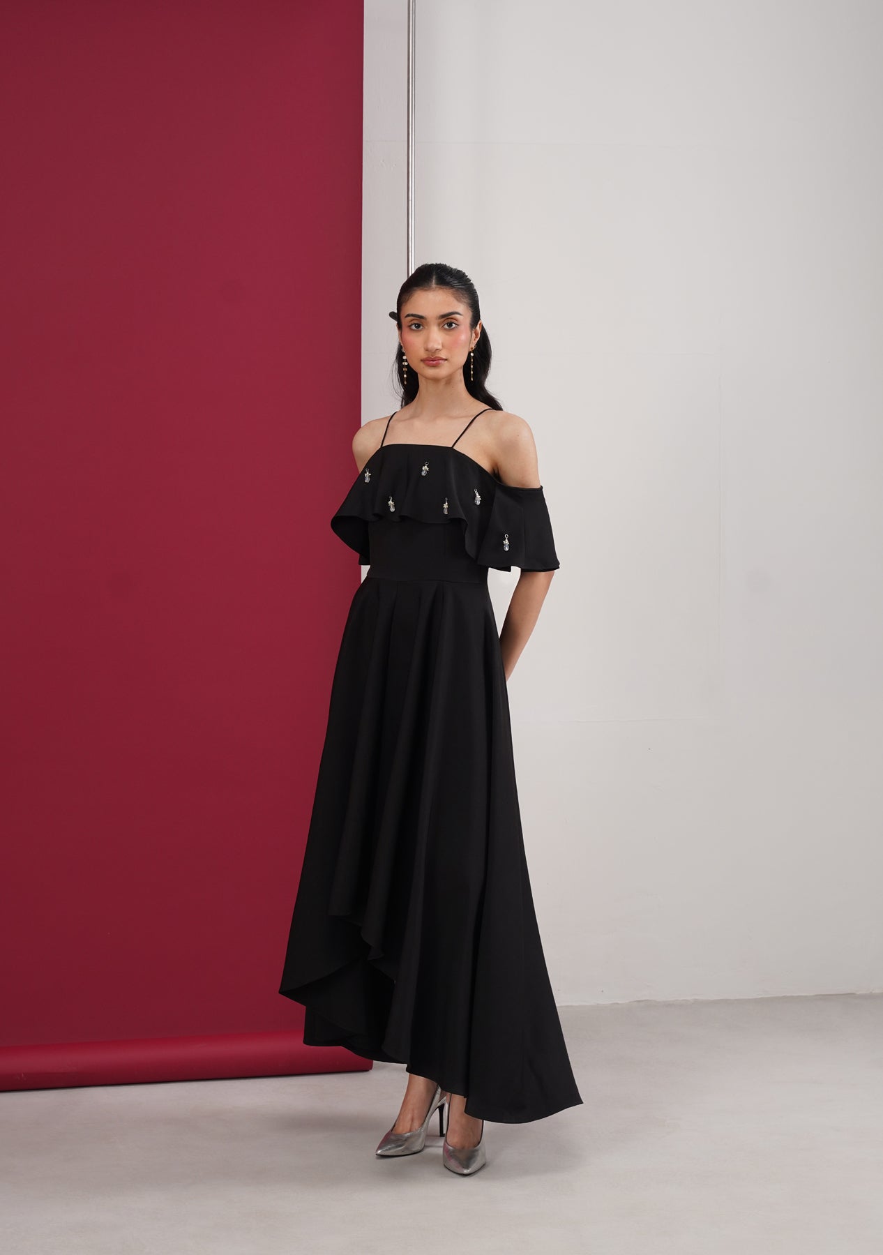 Alaia High Low Dress (Black)