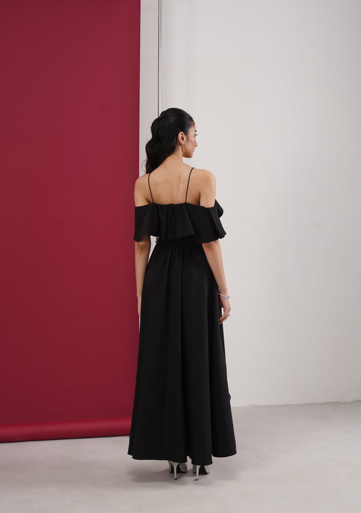 Alaia High Low Dress (Black)