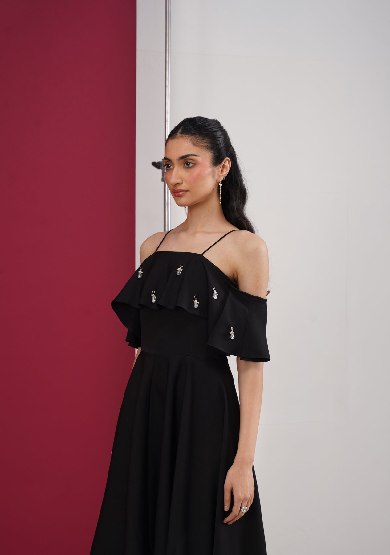 Alaia High Low Dress (Black)