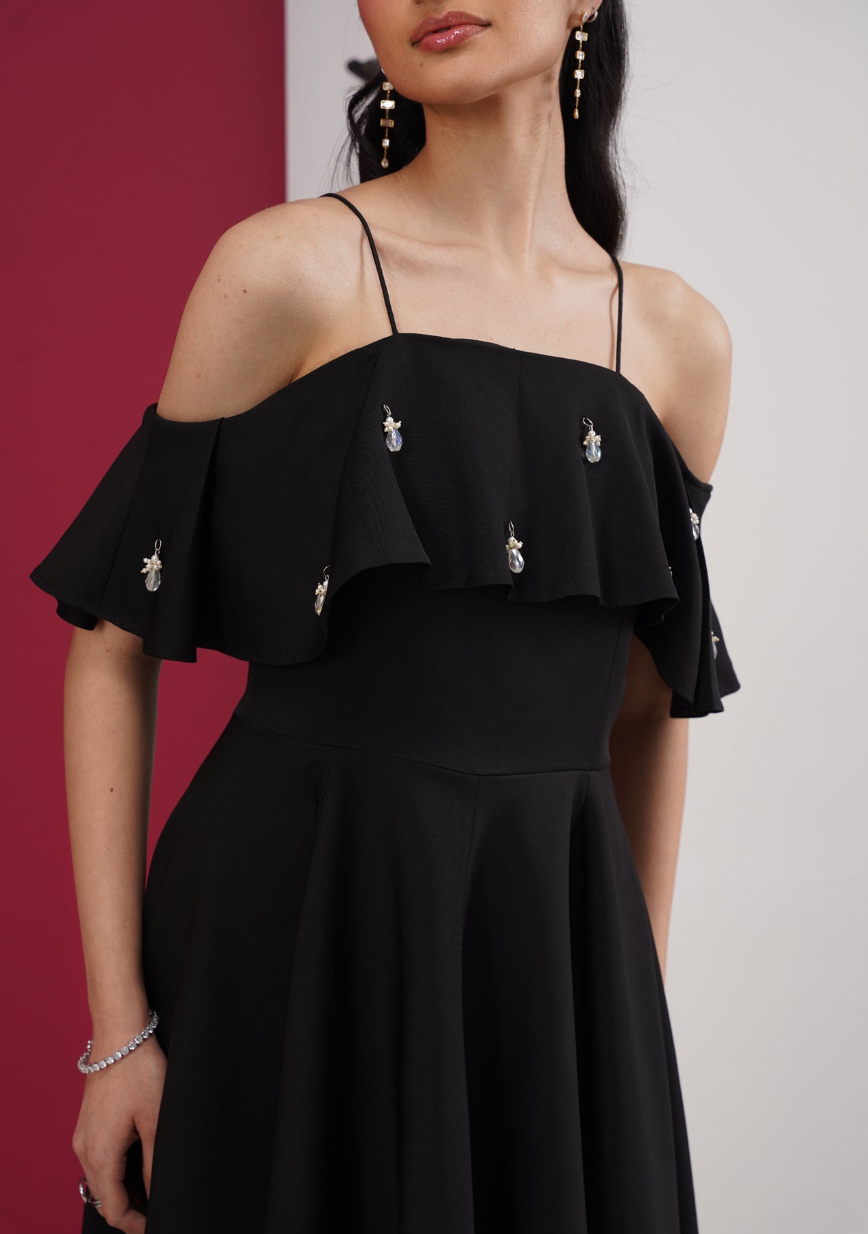 Alaia High Low Dress (Black)