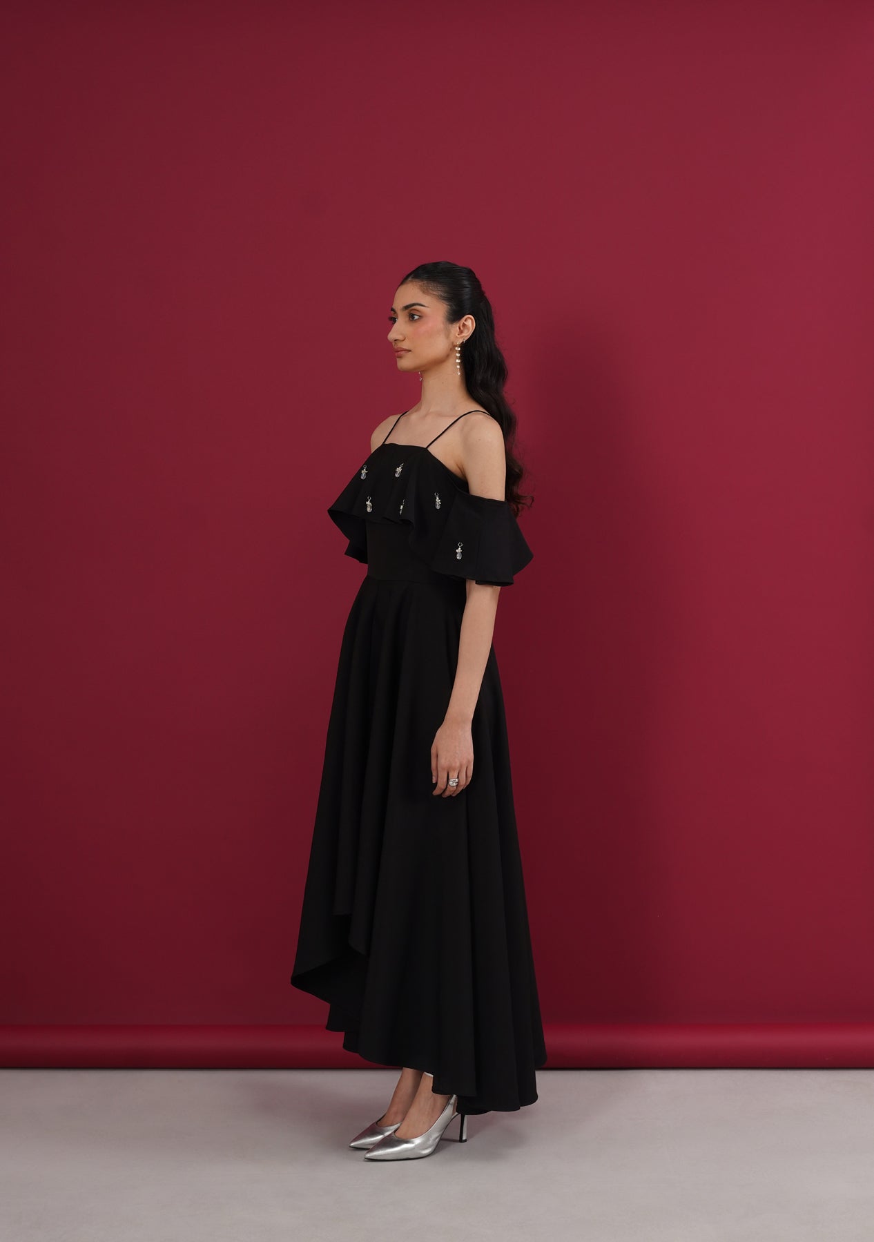 Alaia High Low Dress (Black)
