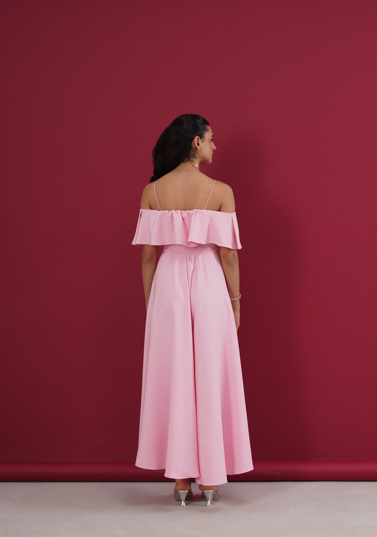 Alaia High Low Dress (Baby Pink)