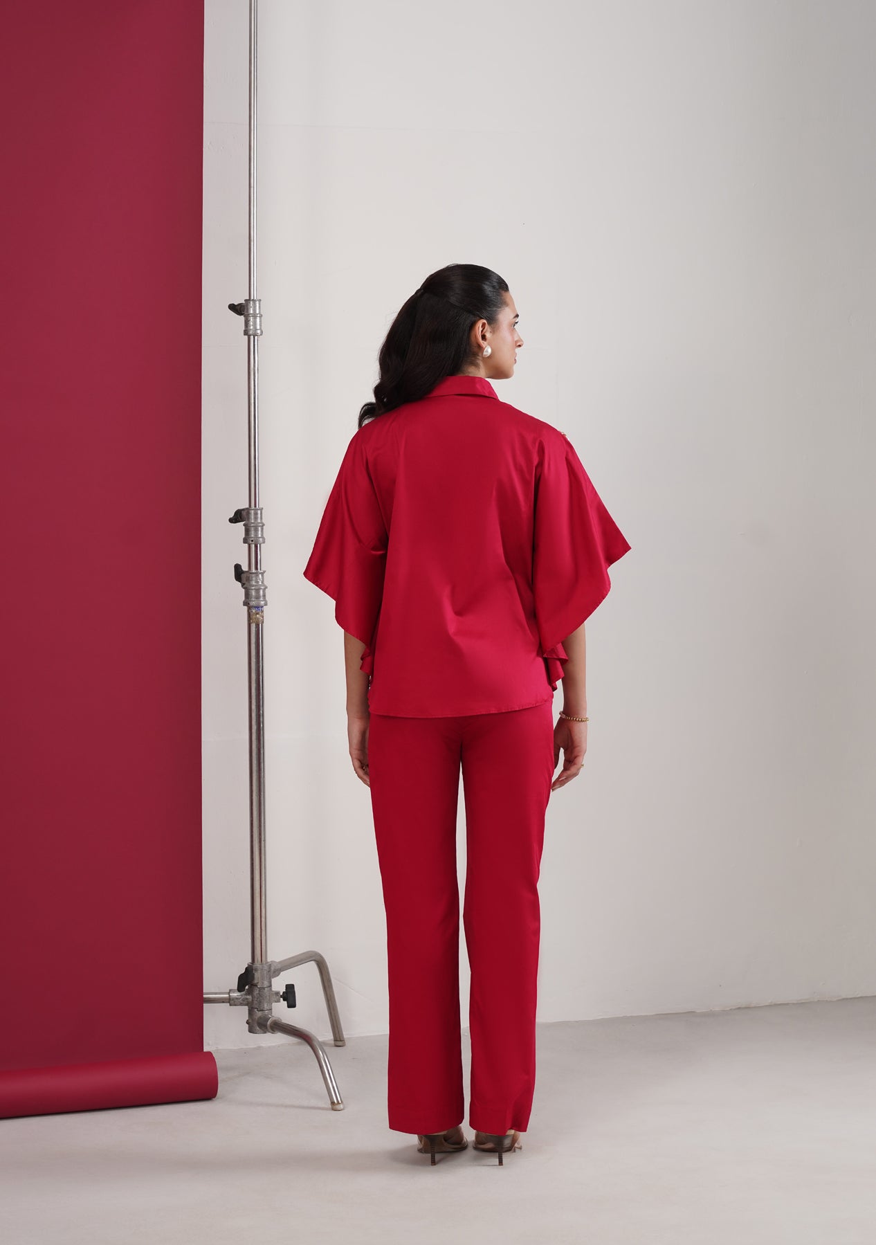 Cape Co-ord Set (Cherry Red)