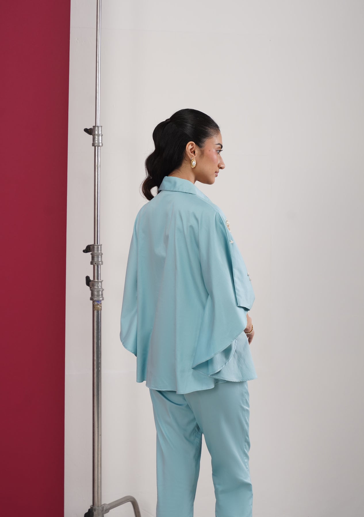 Cape Co-ord Set (Soft Cyan)