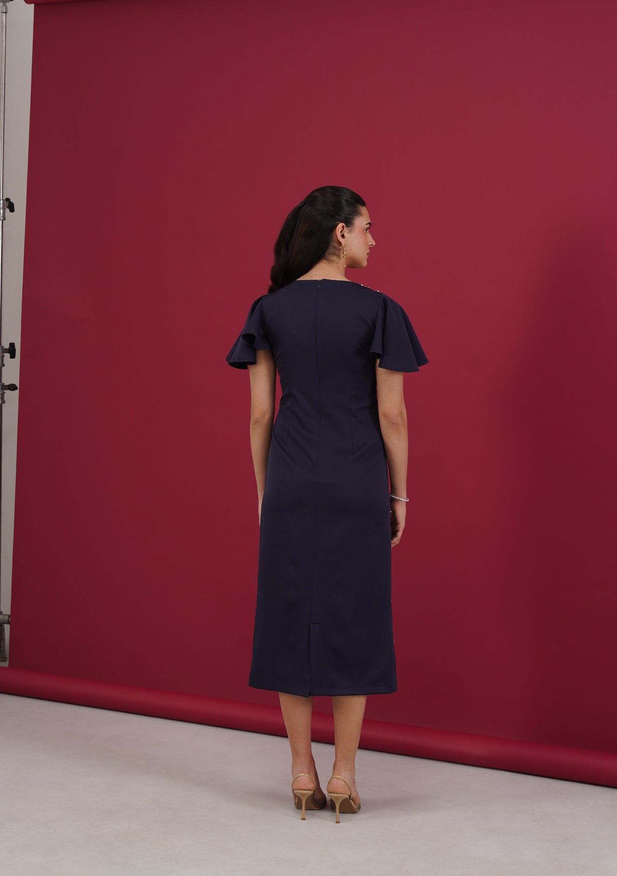 Rainni Midi Dress (Navy)