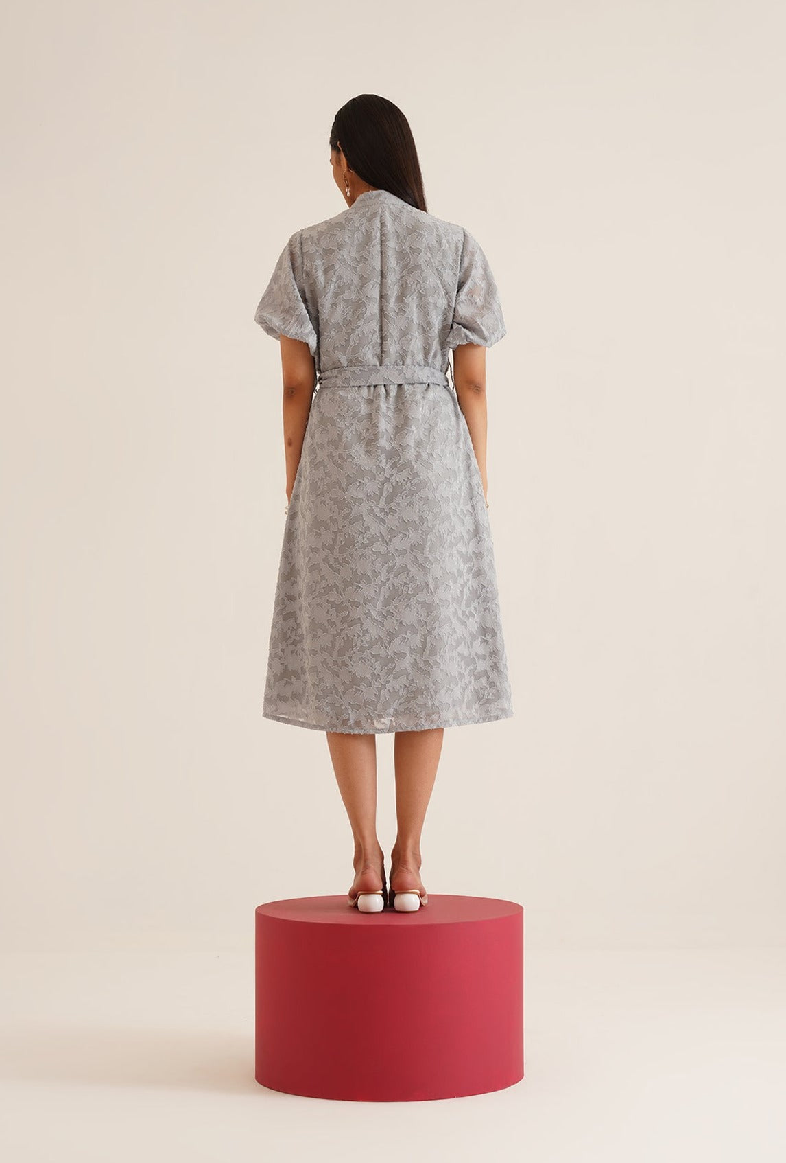 Jackie Midi Dress (Ash Grey)