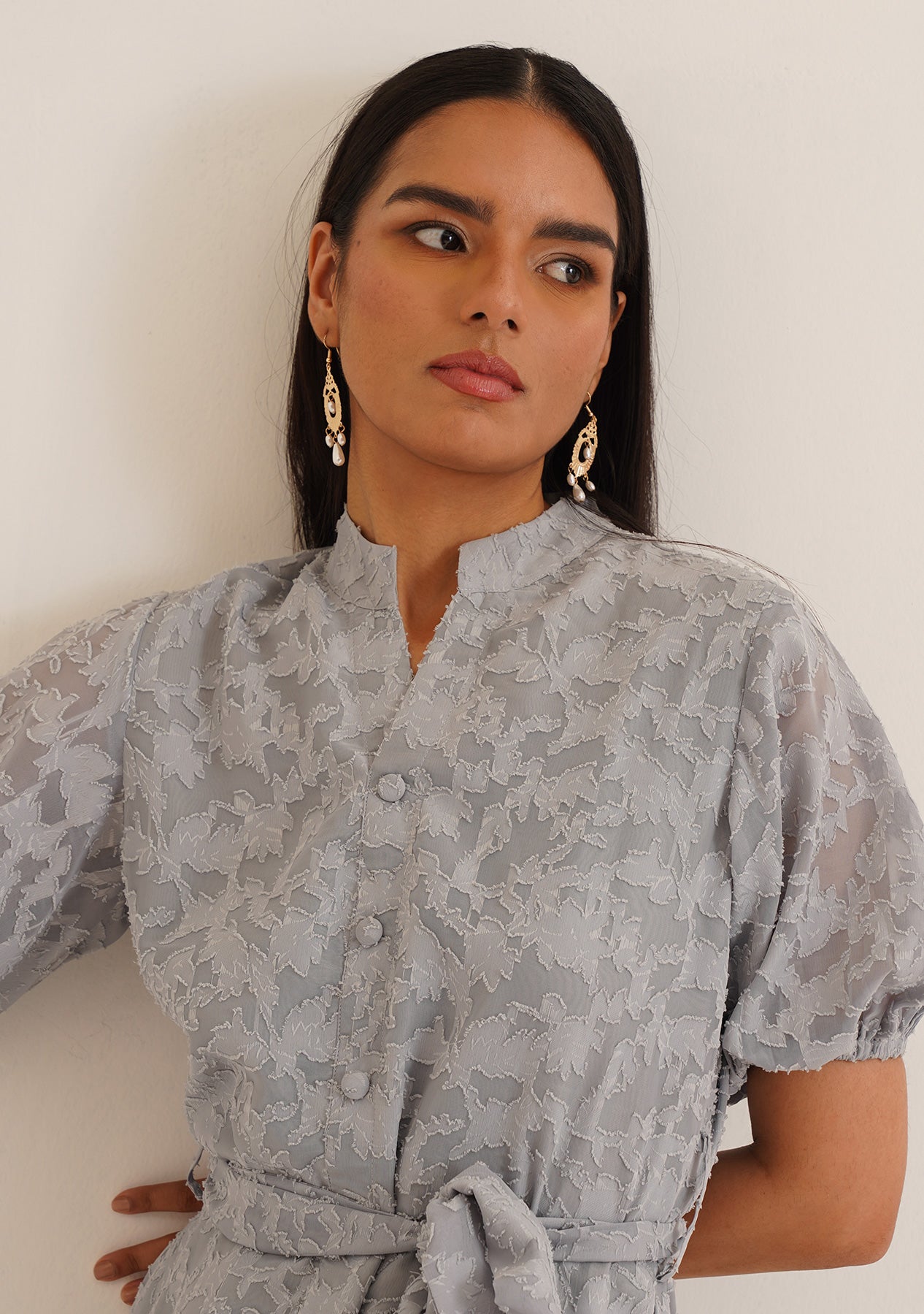 Jackie Midi Dress (Ash Grey)