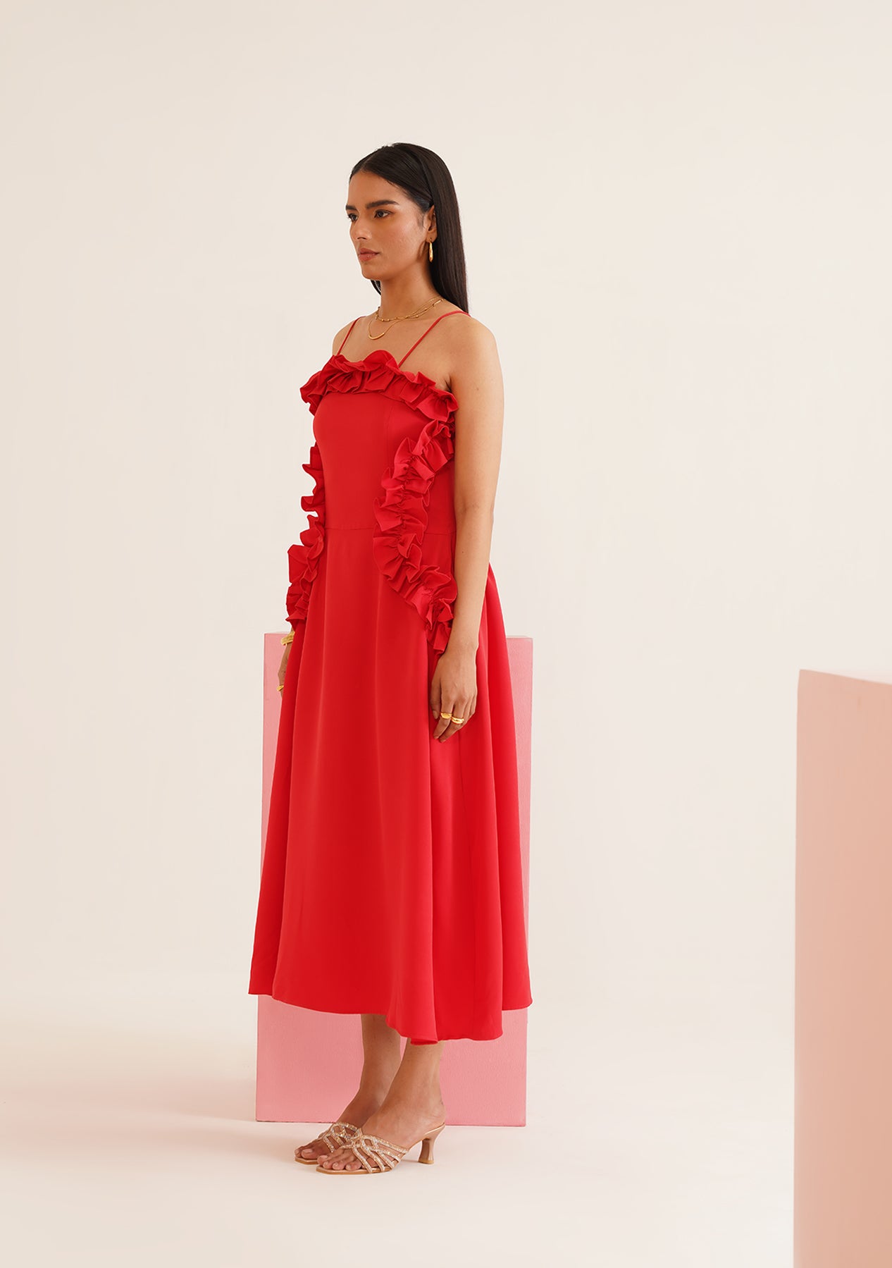 Milano Midi Dress (Red)