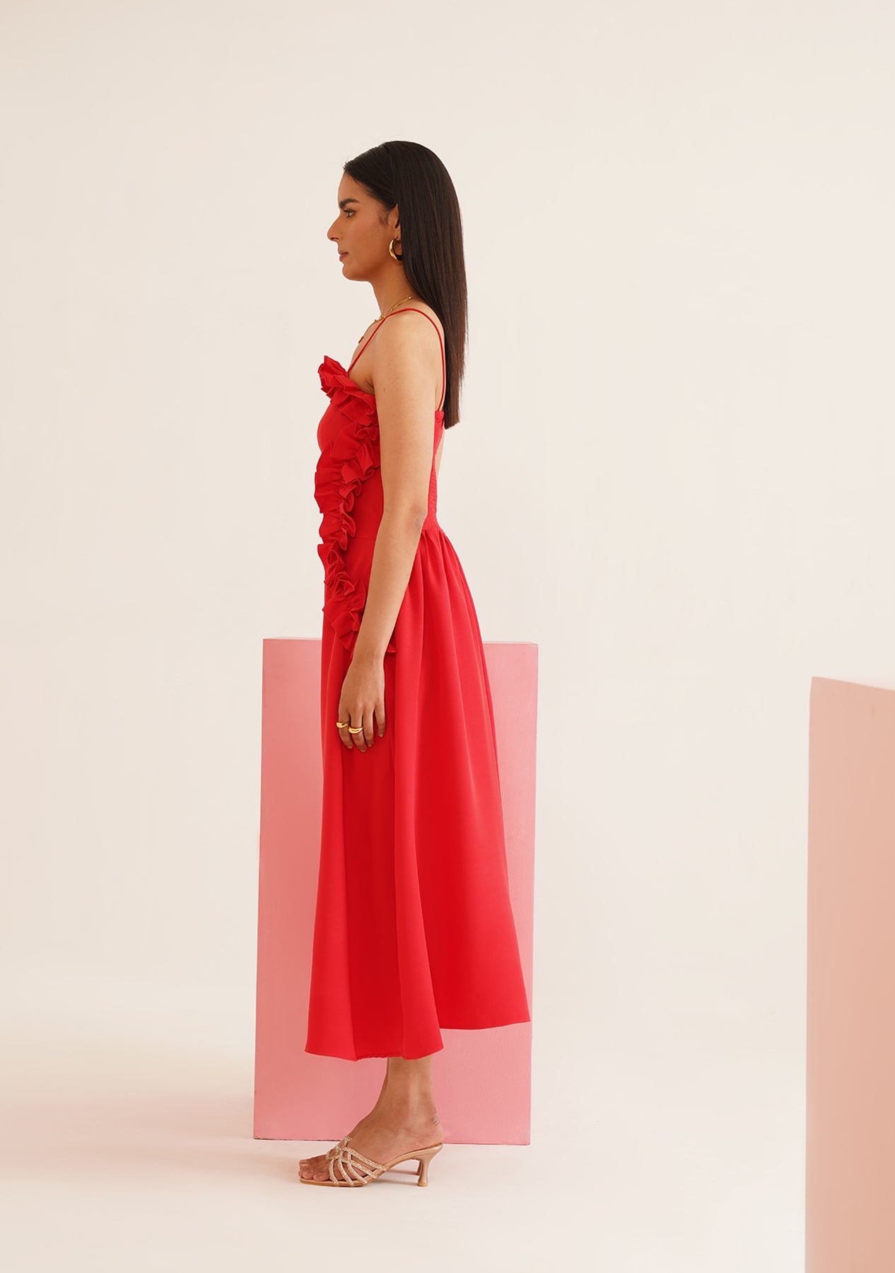 Milano Midi Dress (Red)
