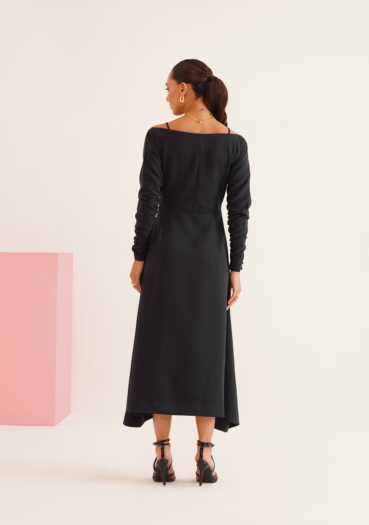 Nelly Midi Dress (Navy)