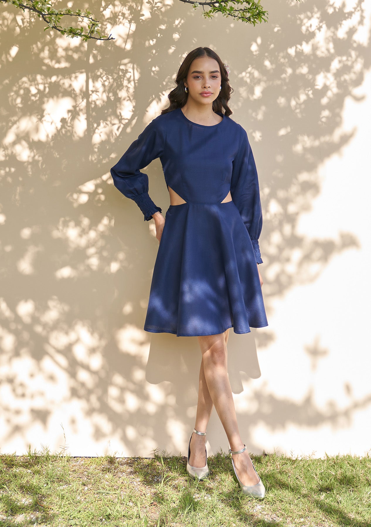 cleo blue dress Cleo Crochet Dress Blue - US 4