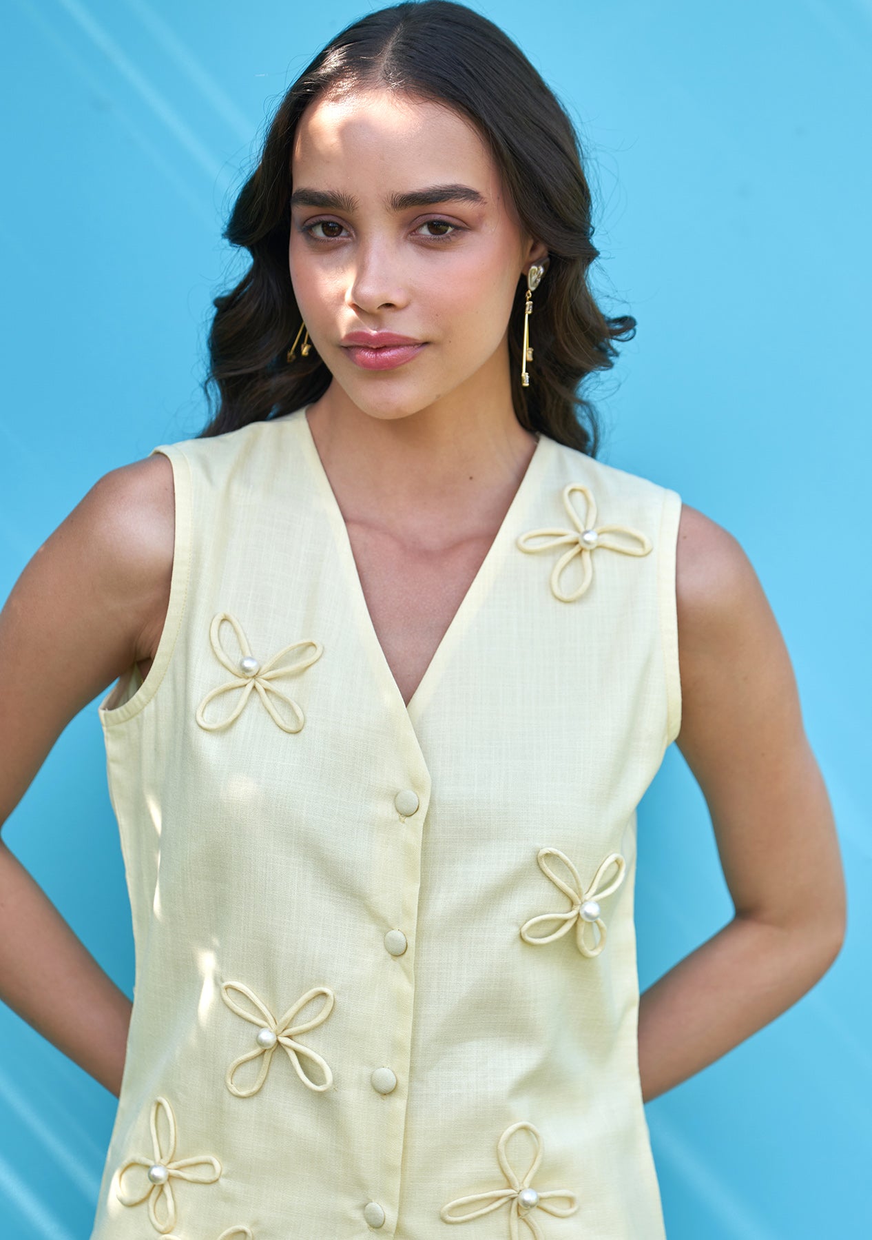 Daisy Co-ord Set (Butter Yellow) As Seen On Meghna Pahwa