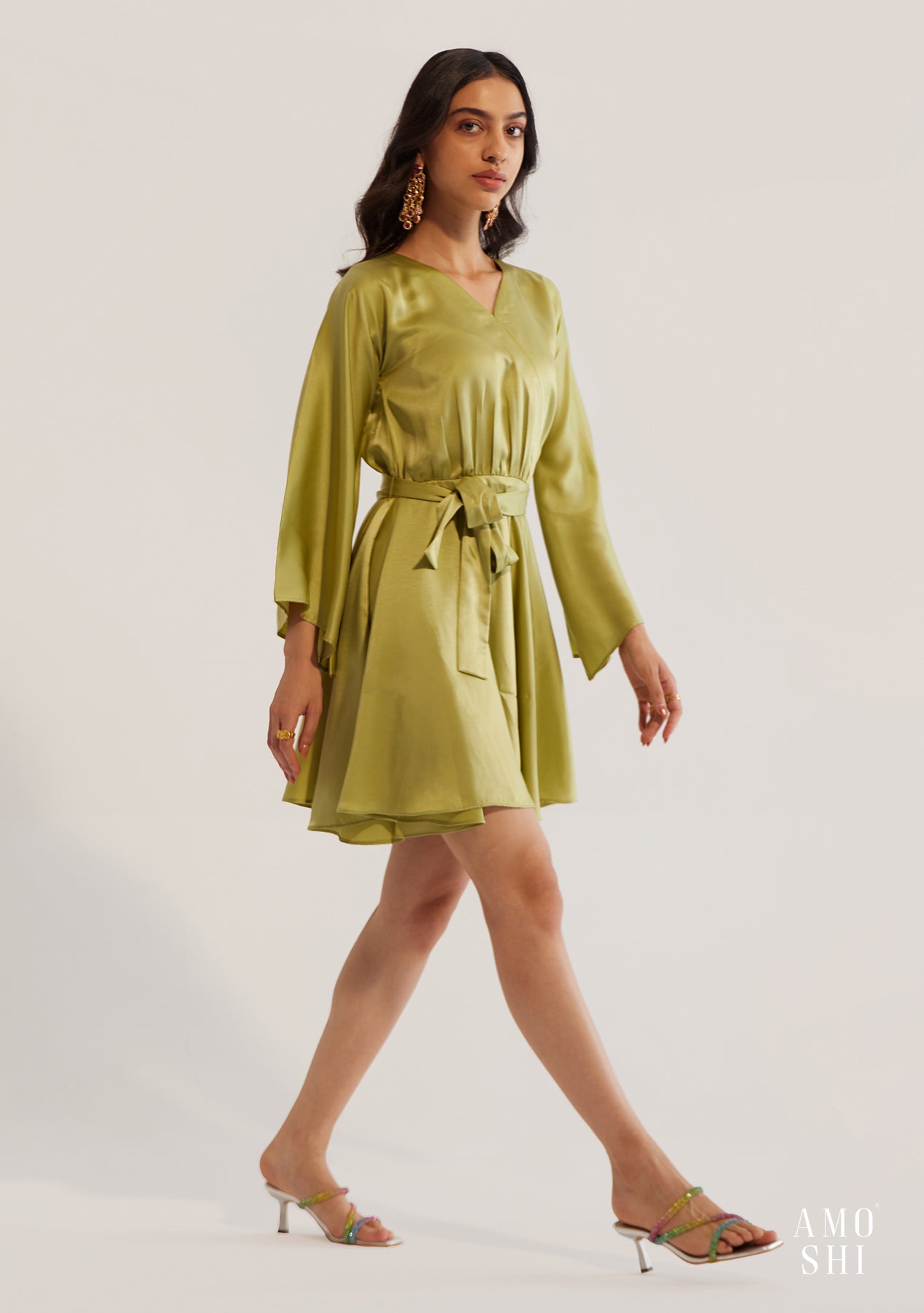 Angie Mini Dress (Pear Green)