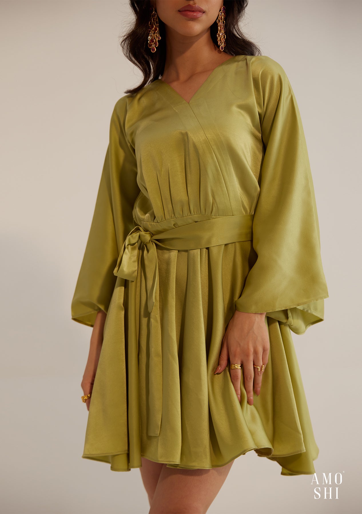 Angie Mini Dress (Pear Green)