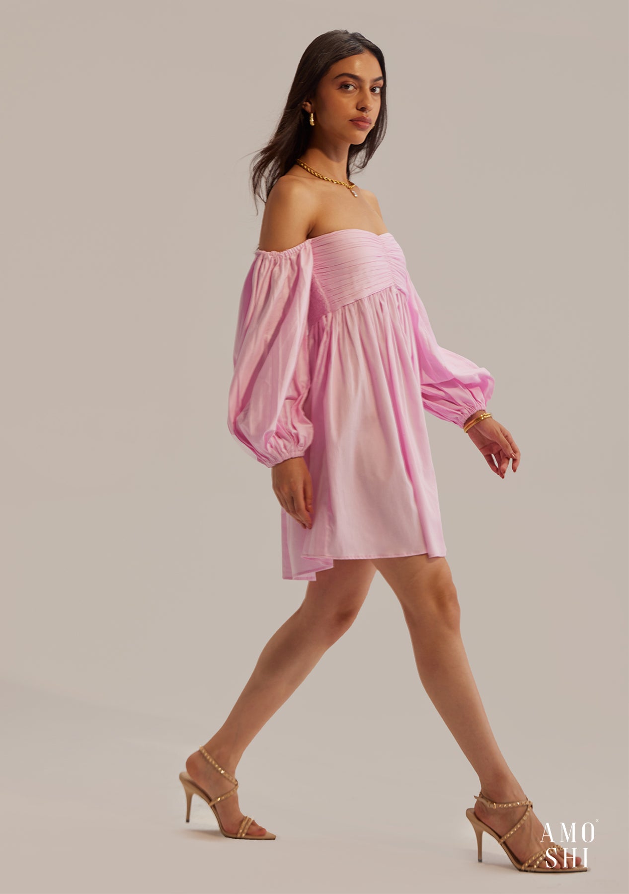 Bea Mini Dress (Pink)