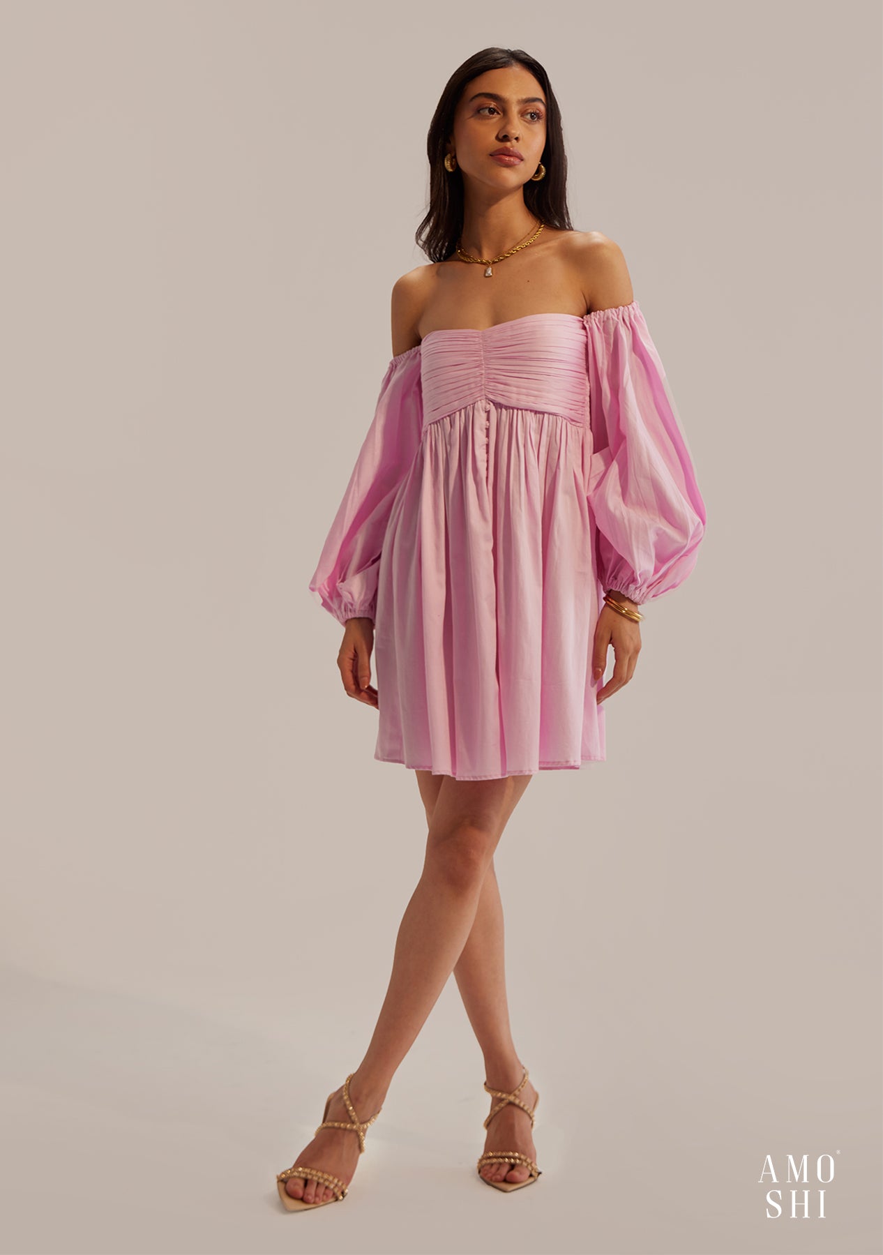 Bea Mini Dress (Pink)