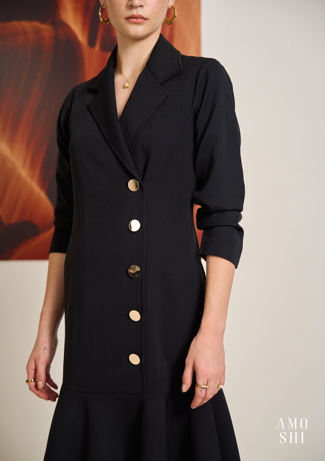 Bailey Midi Dress (Black)