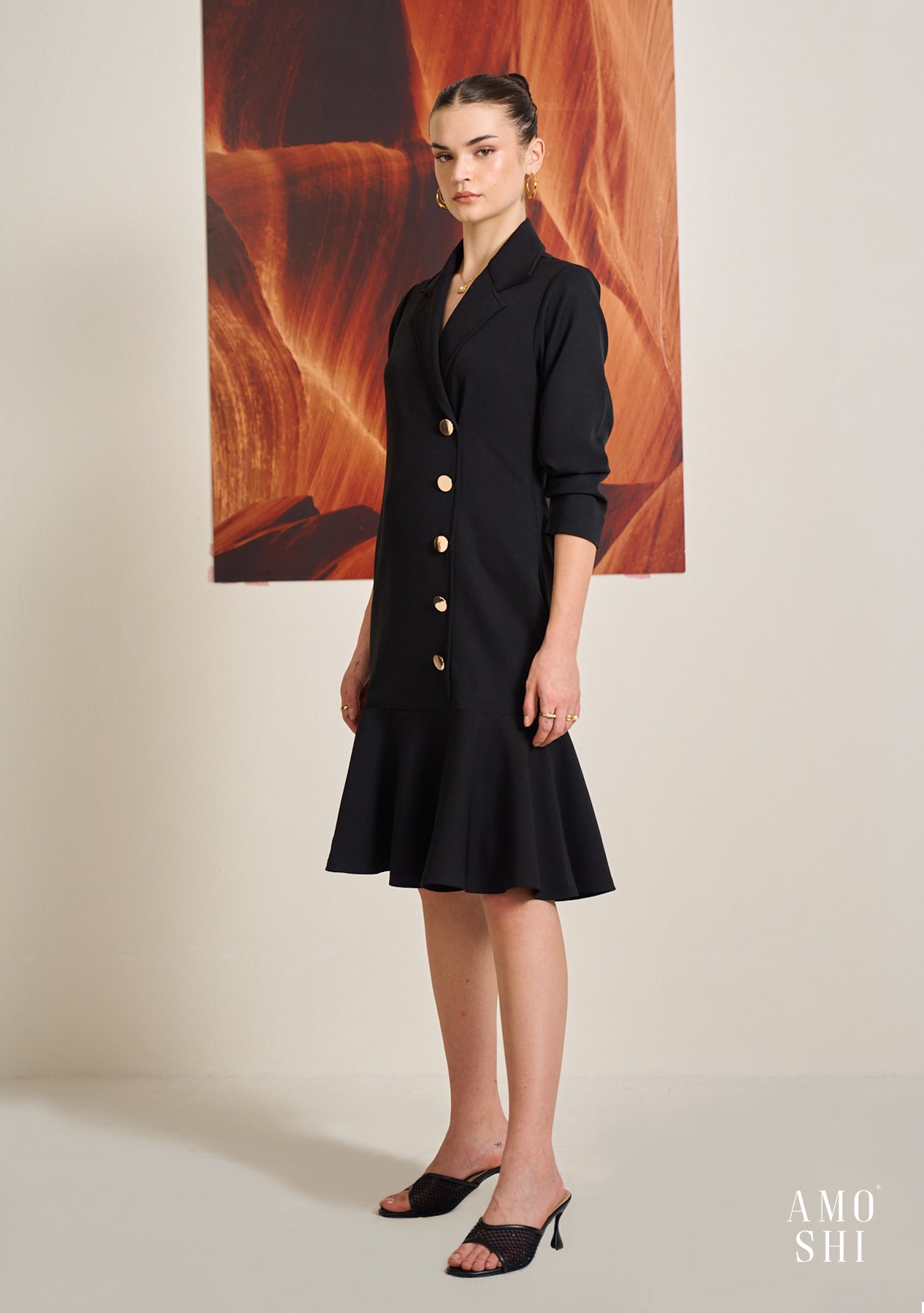 Bailey Midi Dress (Black)