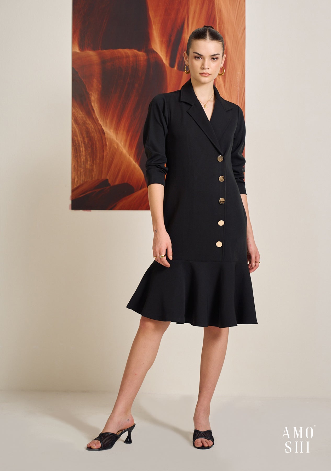 Bailey Midi Dress (Black)