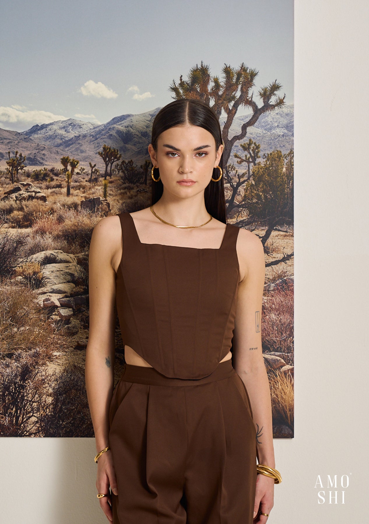 Cory Co-ord Set (Brown)