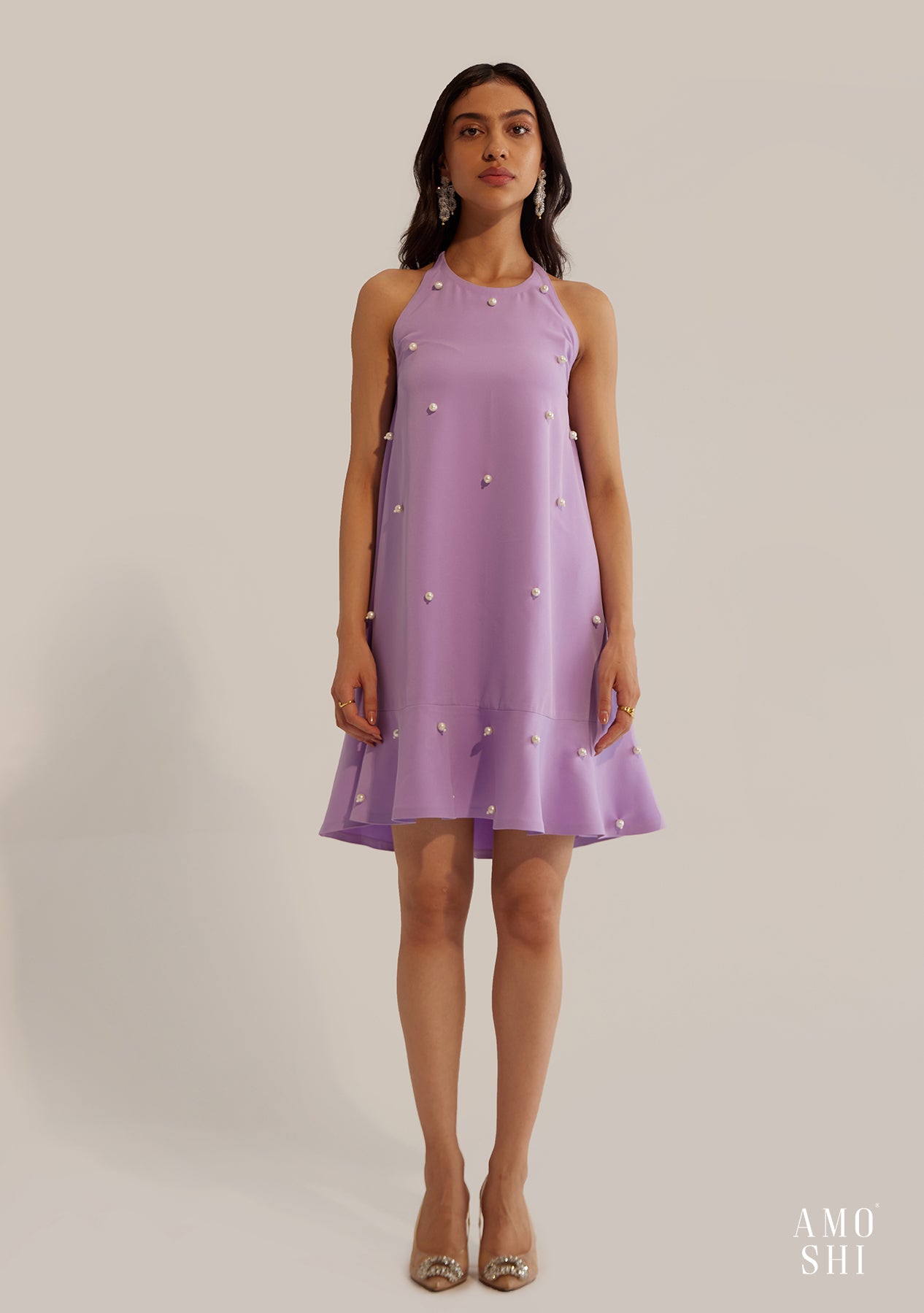 Dottie Dress with Detachable Sleeves (Lilac)