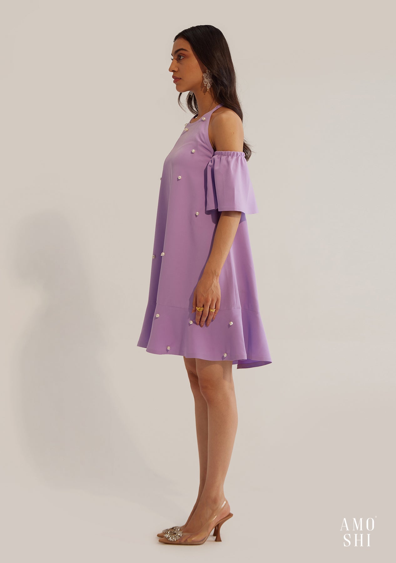 Dottie Dress with Detachable Sleeves (Lilac)
