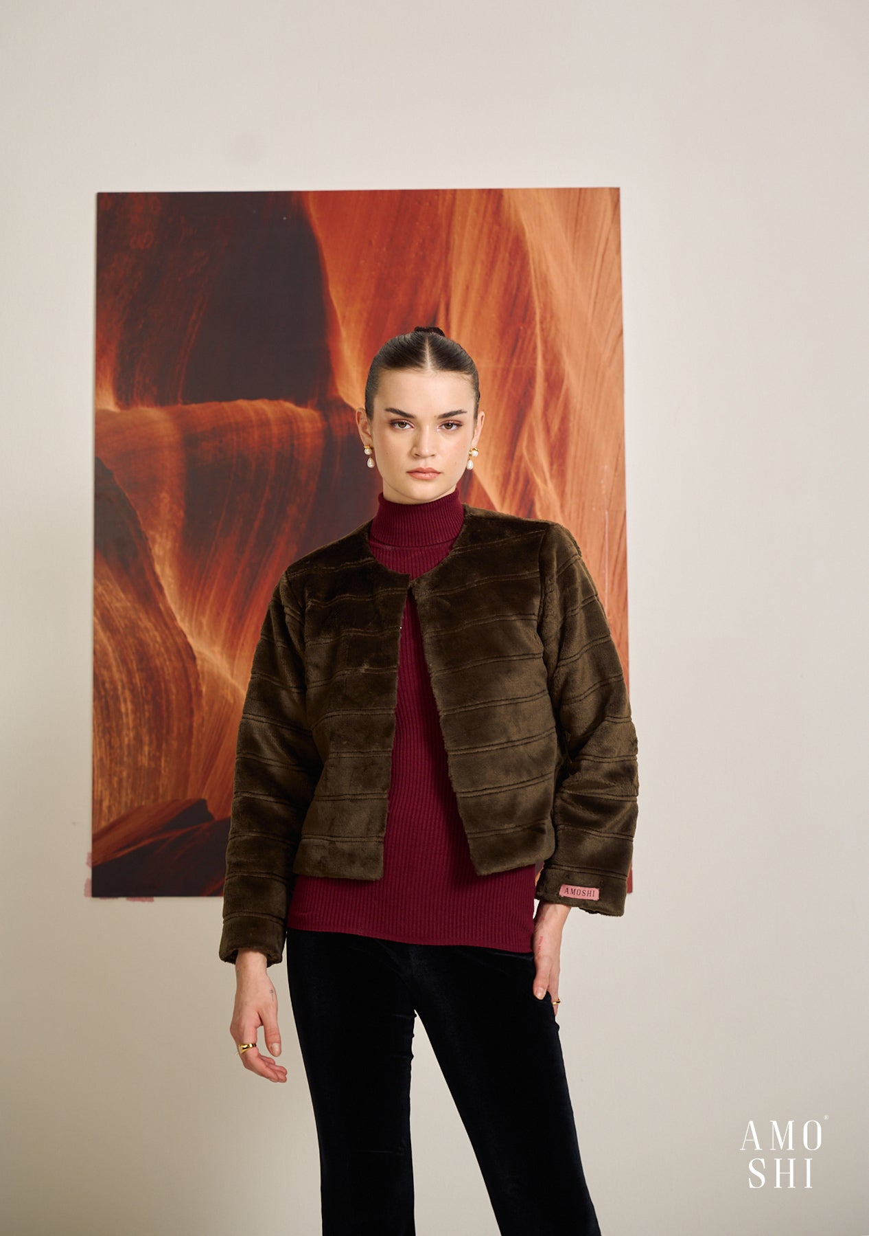 Faux Mink Fur Coat