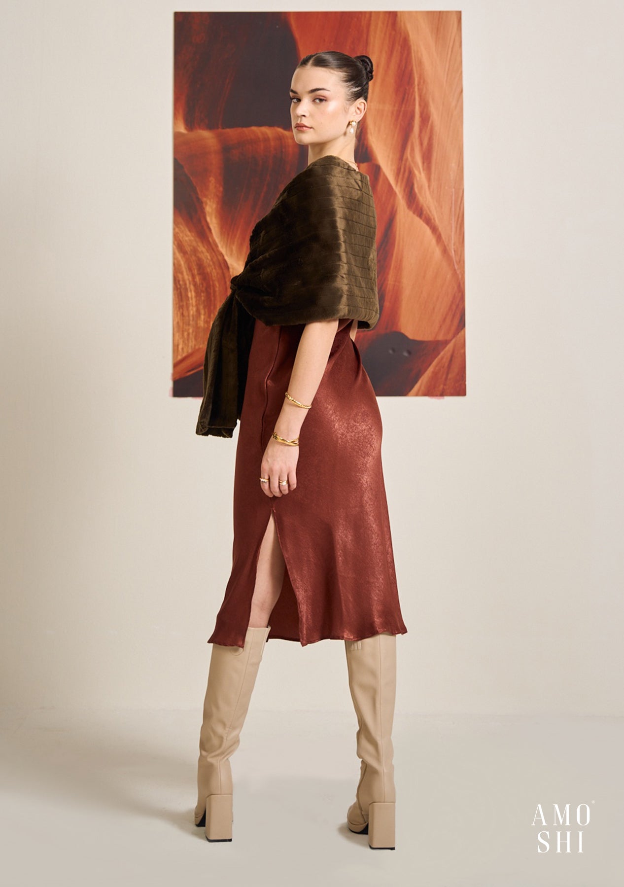 Faux Mink Fur Shrug