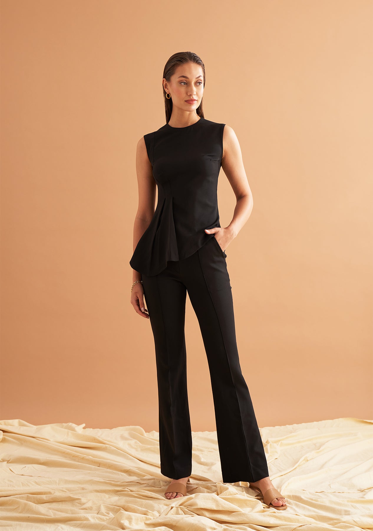 Hayley Co-ord Set (Black) as seen on Aashi Wadhwa