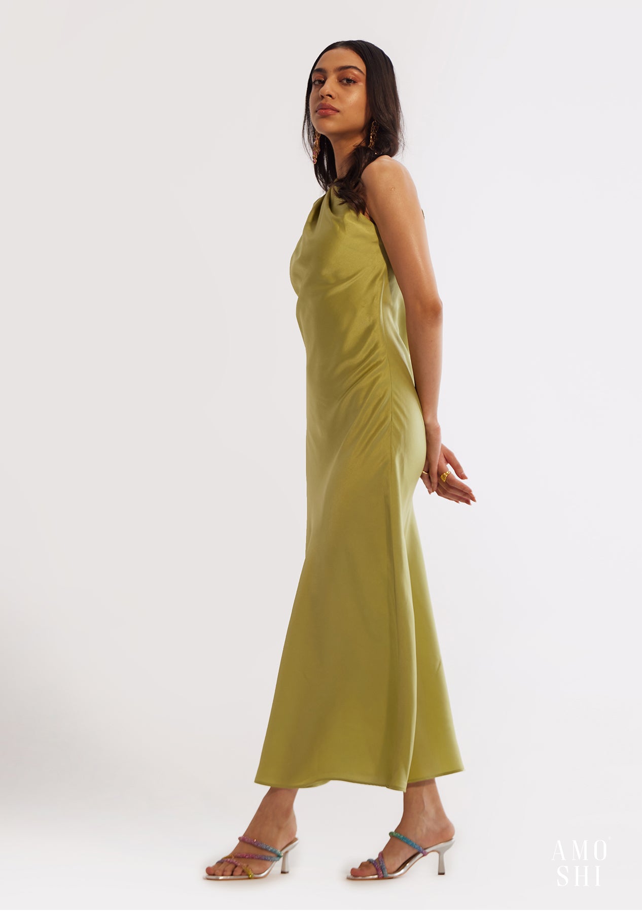 Jolie Midi Dress (Pear Green)