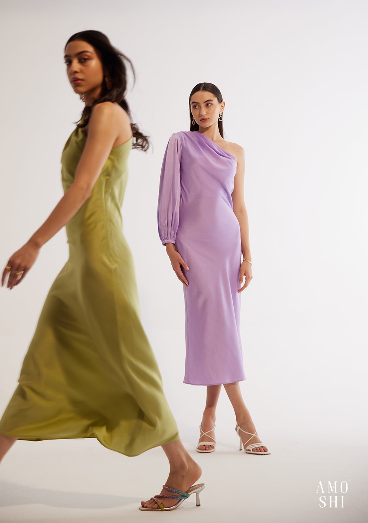 Jolie Midi Dress (Pear Green)