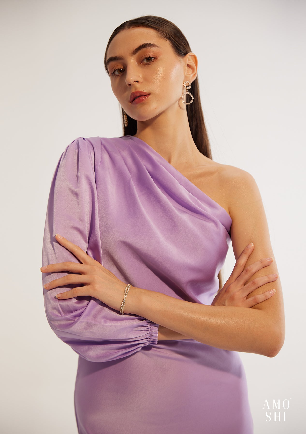 Jolie Midi Dress (Lilac)