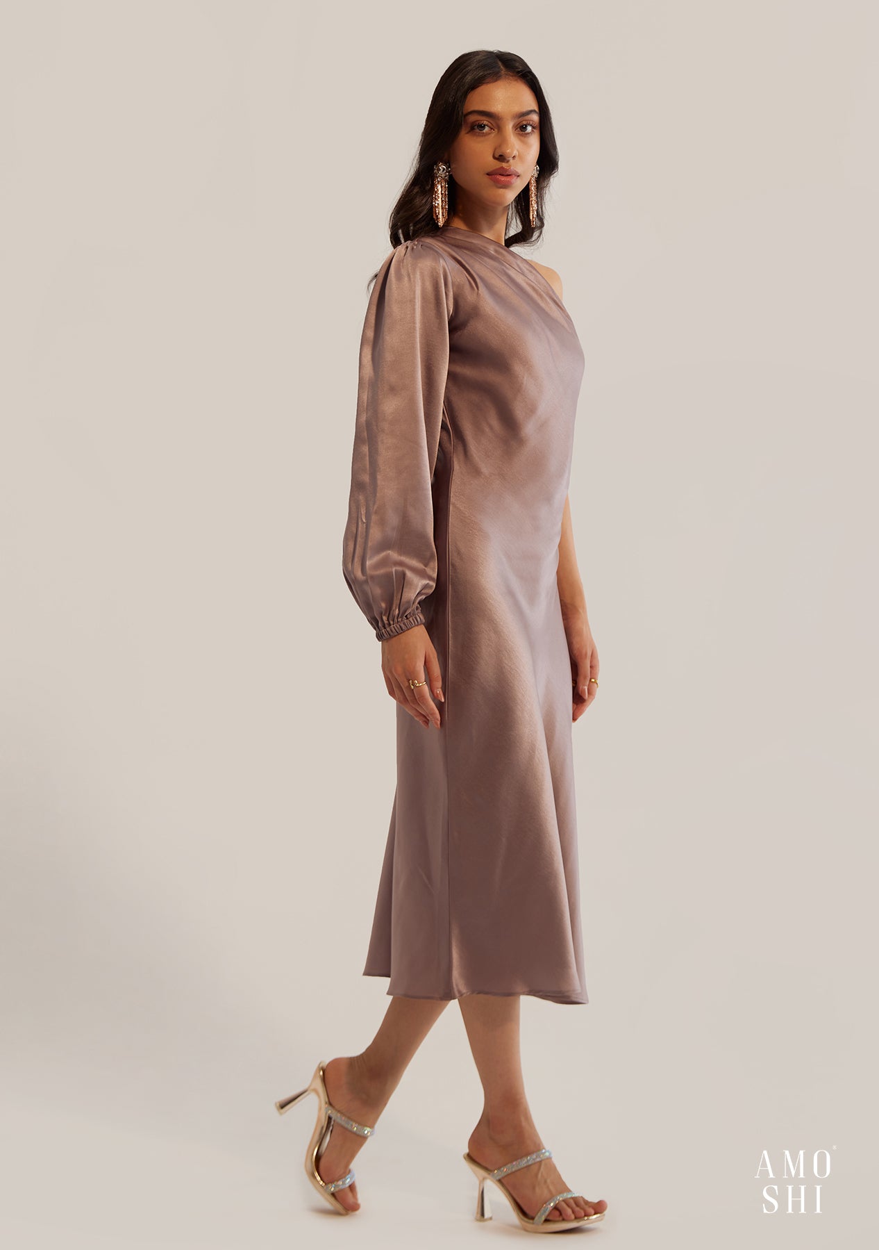 Jolie Midi Dress (Taupe)