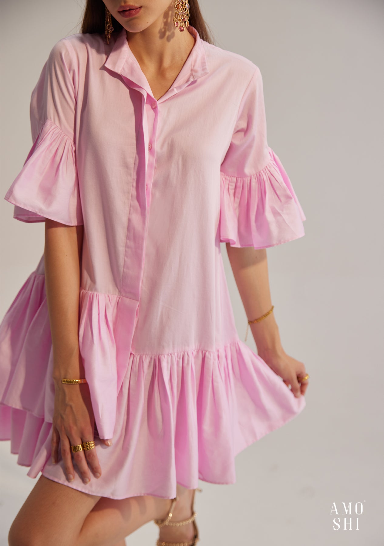 Marni Mini Dress (Pink) As Seen On Appurva Rampal