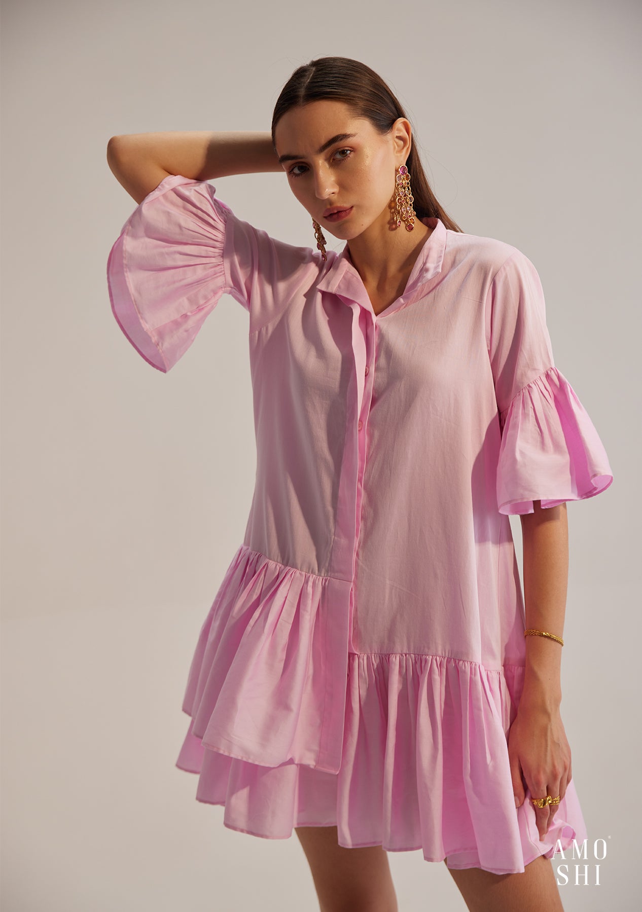 Marni Mini Dress (Pink) As Seen On Appurva Rampal