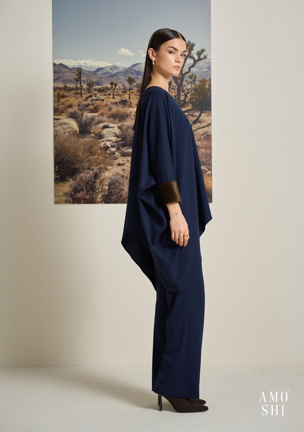 Kefi Fur Co-ord Set (Navy)