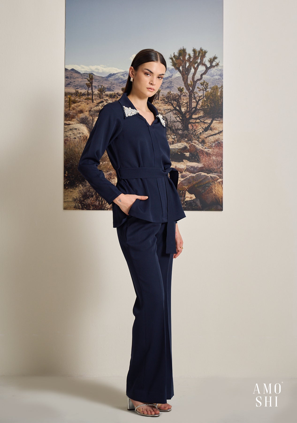 Perry Co-ord Set (Navy)