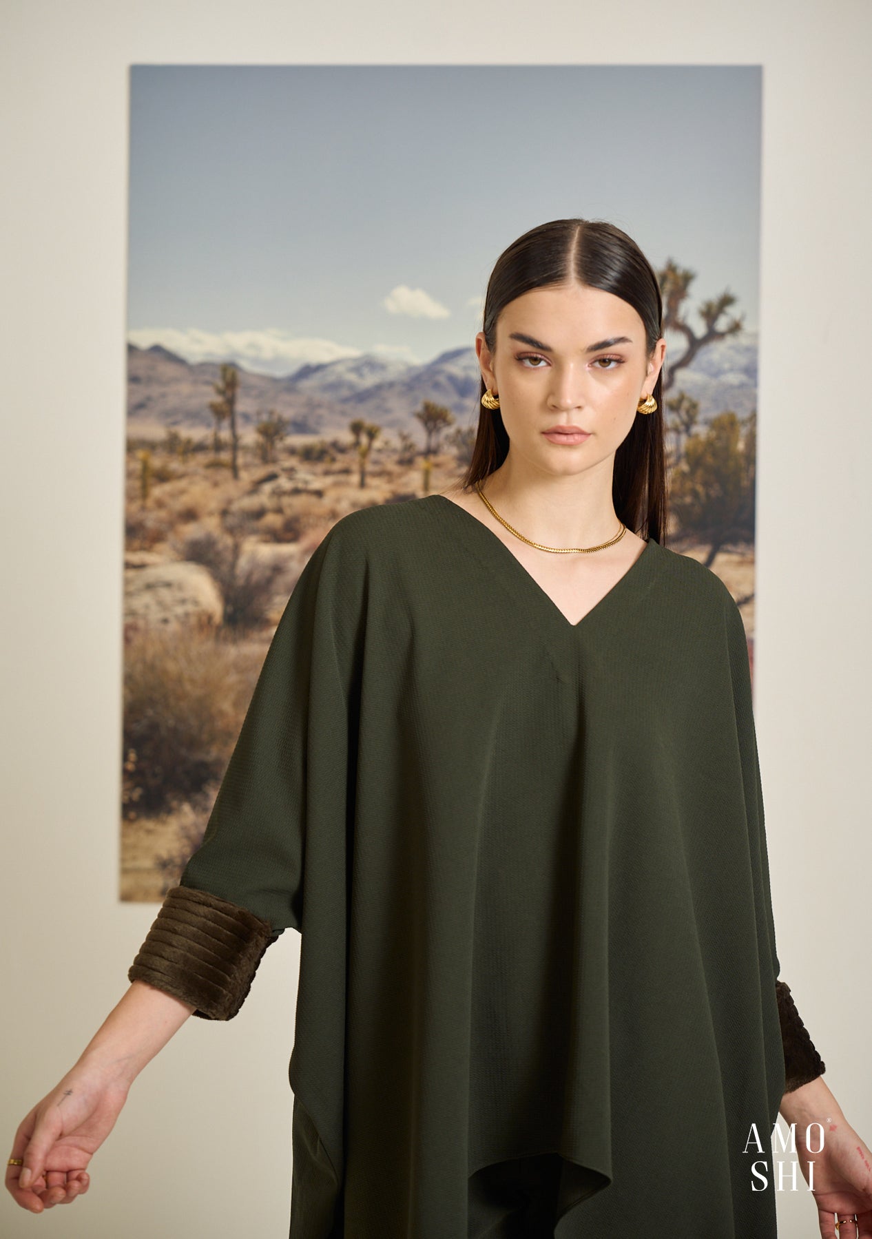 Kefi Kaftan Top (Olive)